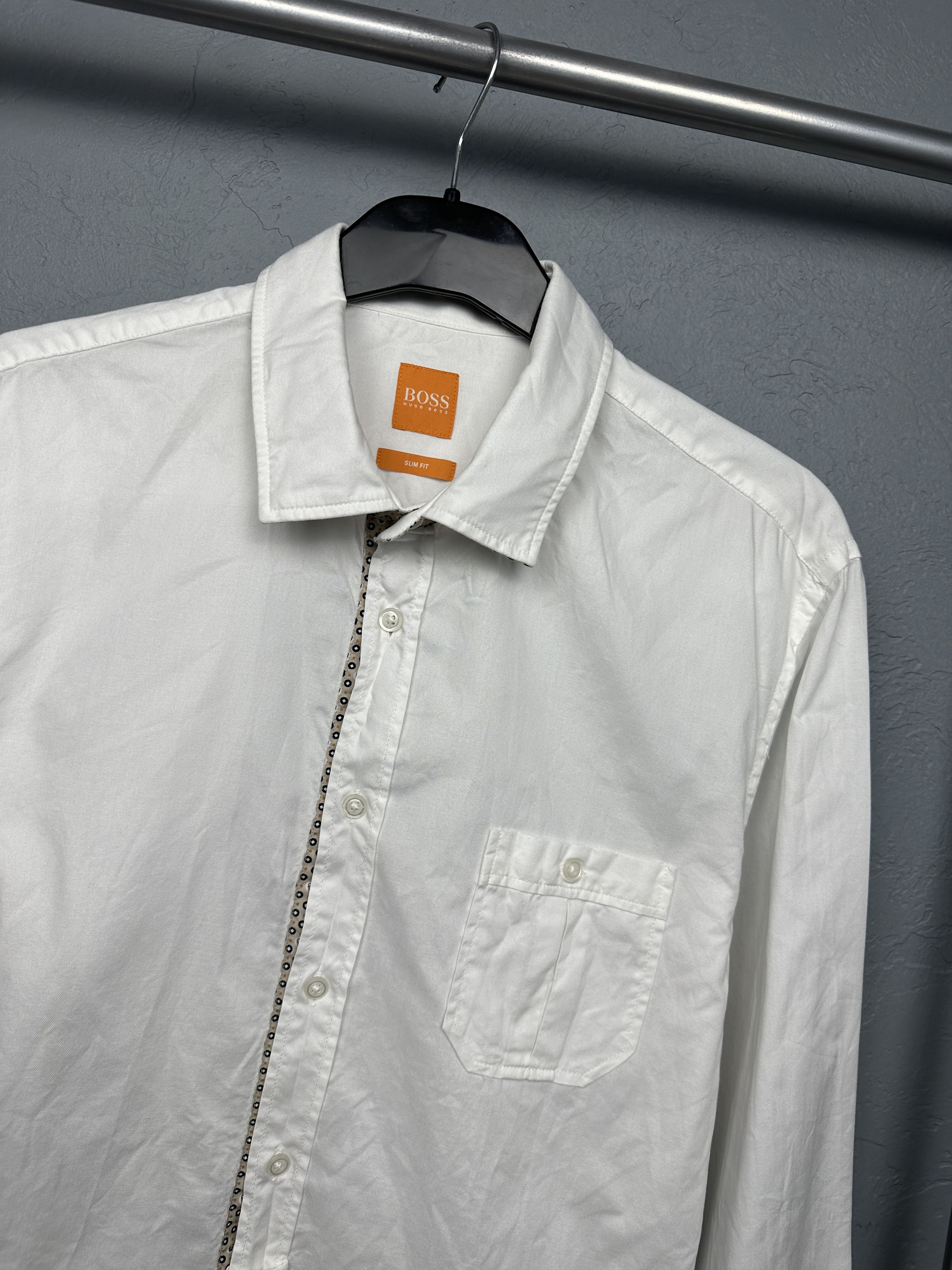 Hugo Boss Hugo Boss Mens Long Sleeve White Shirt Size US L / EU 52-54 / 3 - 2 Thumbnail