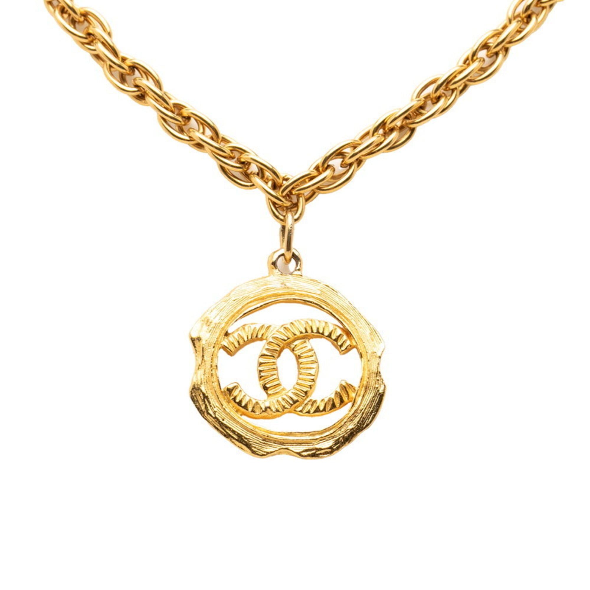 Chanel Chanel Coco Mark Necklace, Gold Plated, Women's CHANEL Size ONE SIZE - 1 Thumbnail