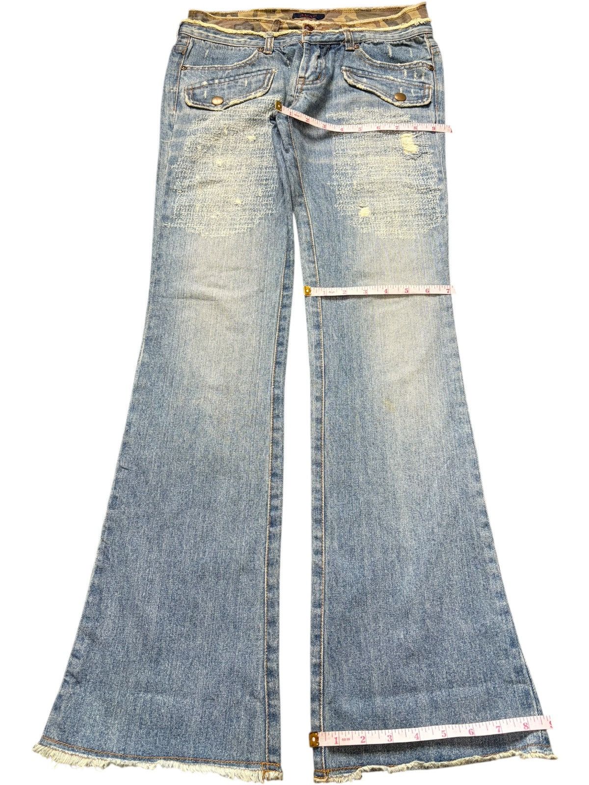 Hysteric Glamour Vintage Japanese Brand Double Waist Low Rise Flare Jeans Size 29" - 8 Thumbnail
