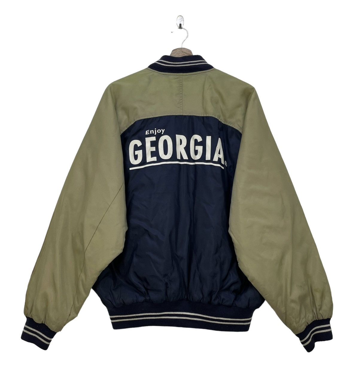 Japanese Brand 💥Vintage Bomber Raglan Georgia Embroidery Jacket Size US M / EU 48-50 / 2 - 2 Thumbnail