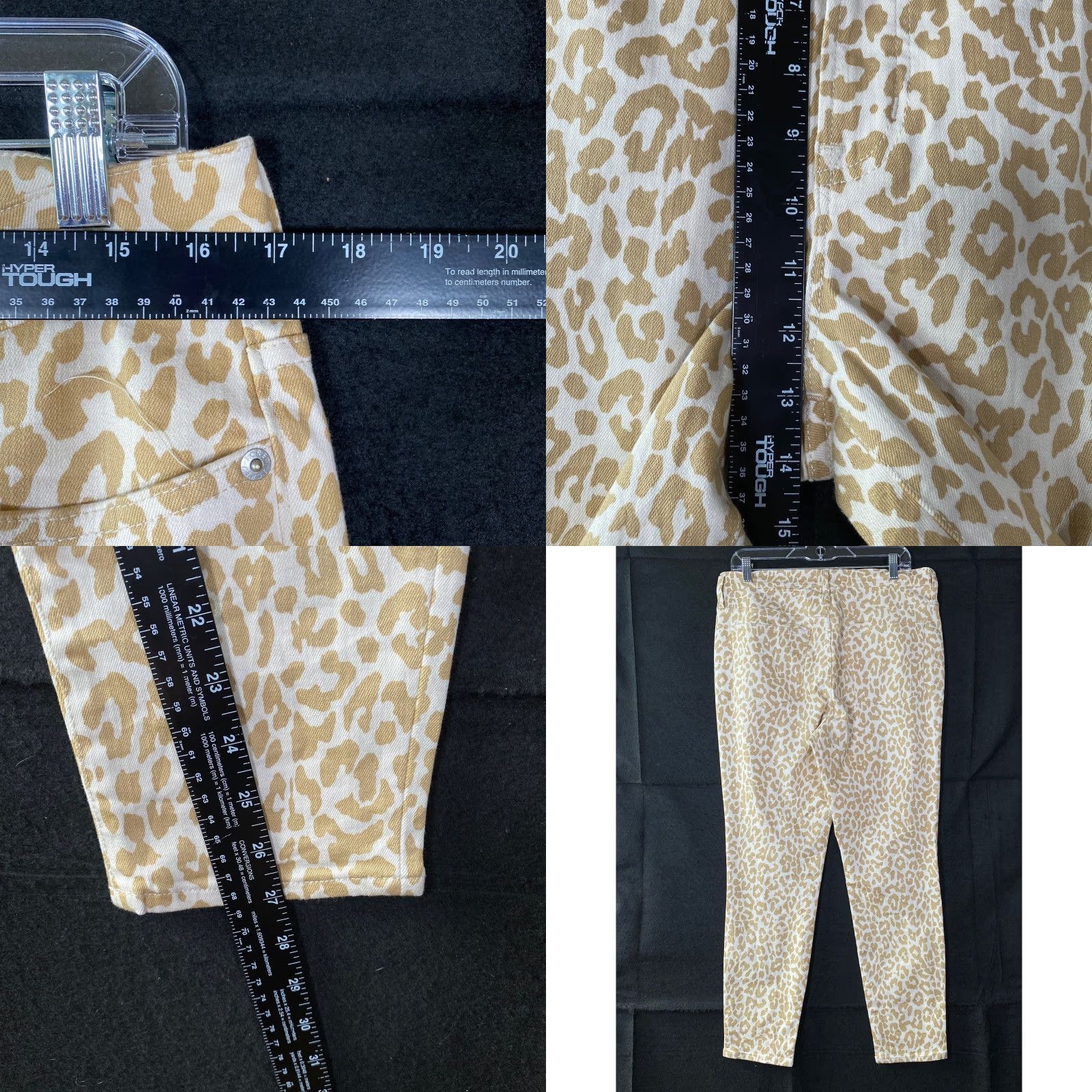 J.Crew J.Crew Jeans Cream Brown Leopard High Rise Toothpick Stretch 31 Womens Slim Skinny Denim 5-Pocket Blended Cotton Spandex Pattern Animal Print Size 24" / US 00 / IT 34 - 8 Thumbnail