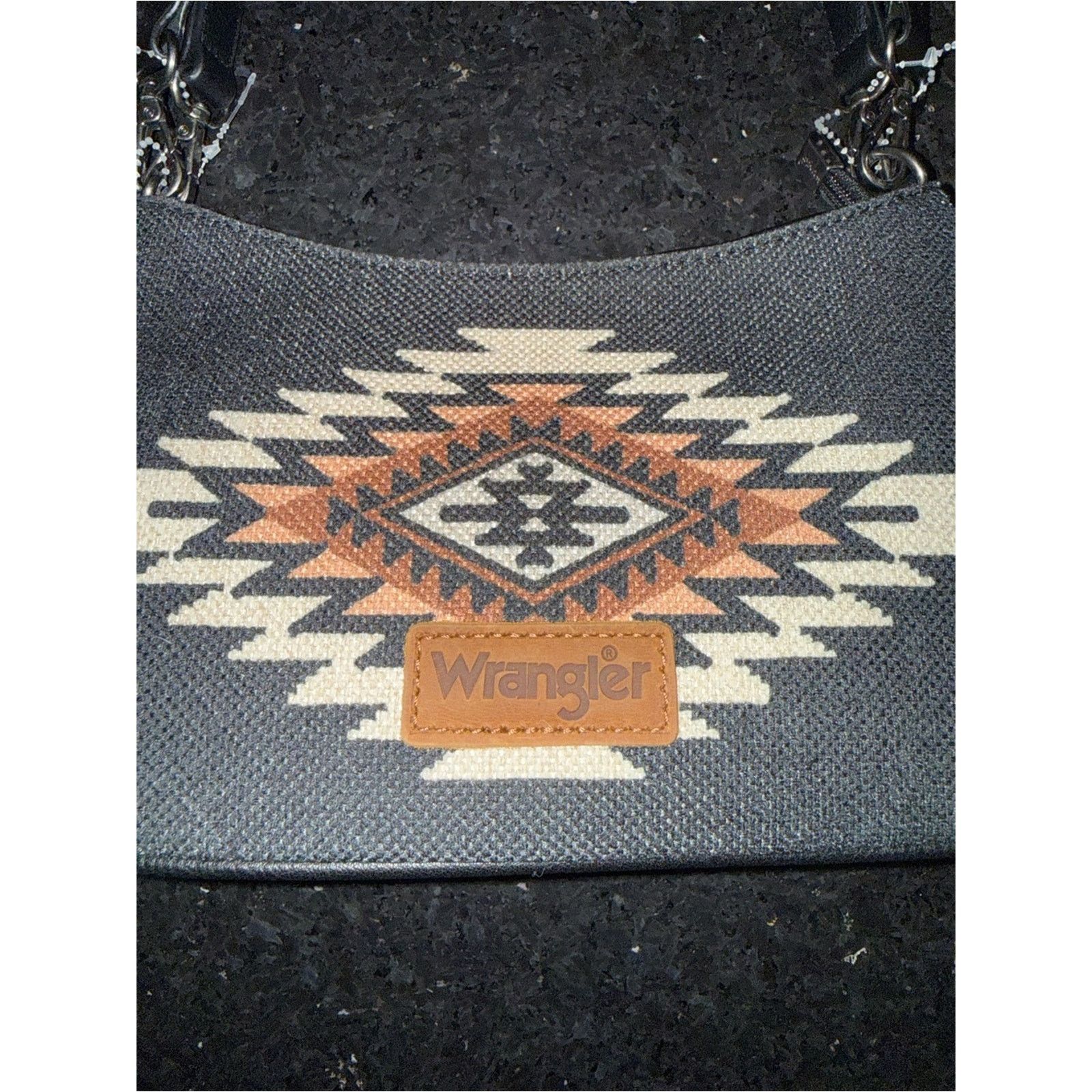 Wrangler WRANGLER Black Aztec CANVAS shoulder Bag Embroidered Strap Size ONE SIZE - 6 Thumbnail