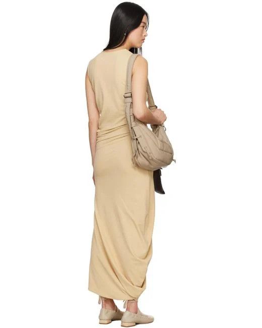 Lemaire o1s22i1n1024 Twisted Midi Dress in Beige Size XS / US 0-2 / IT 36-38 - 3 Thumbnail