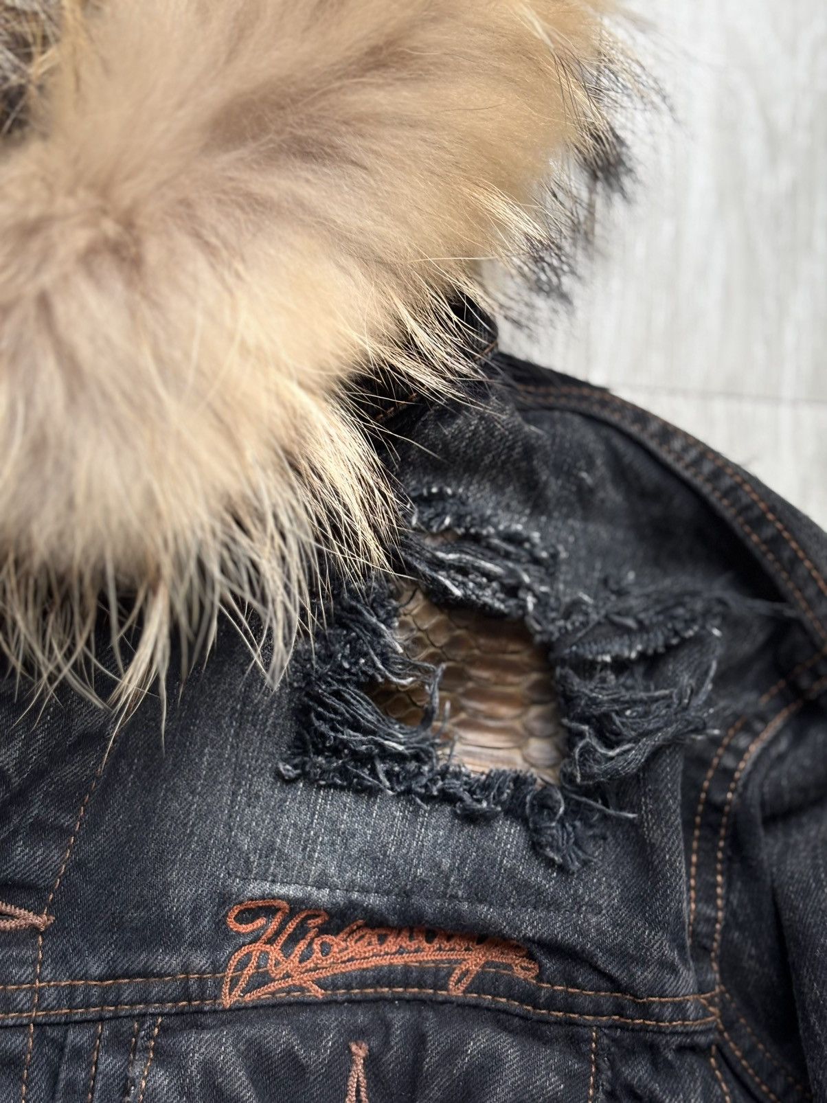 Japanese Brand HIDEAWAYS fur denim jacket Size US M / EU 48-50 / 2 - 2 Thumbnail