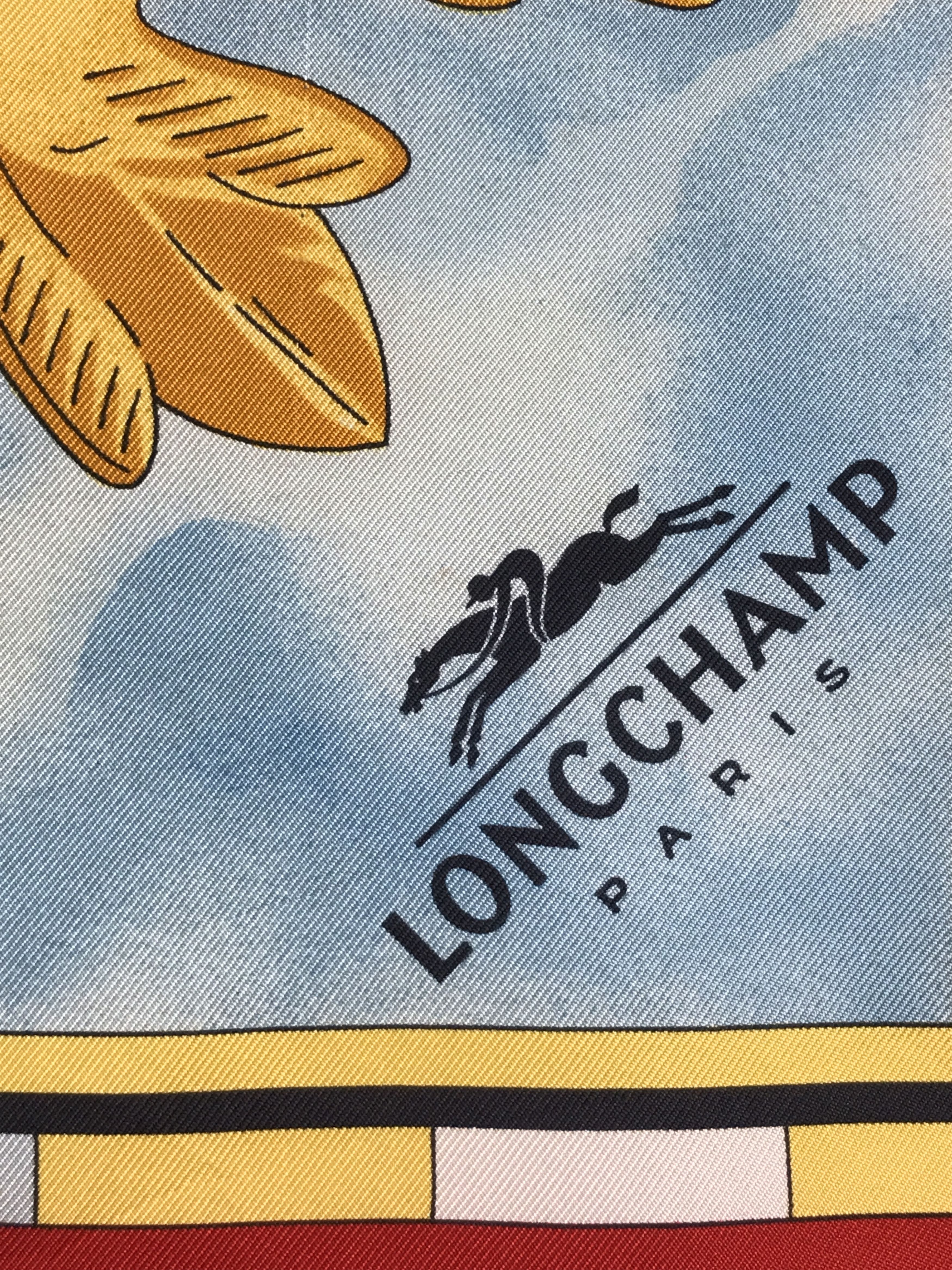 Longchamp × Vintage Vintage Longchamp Silk Scarf Size ONE SIZE - 8 Thumbnail