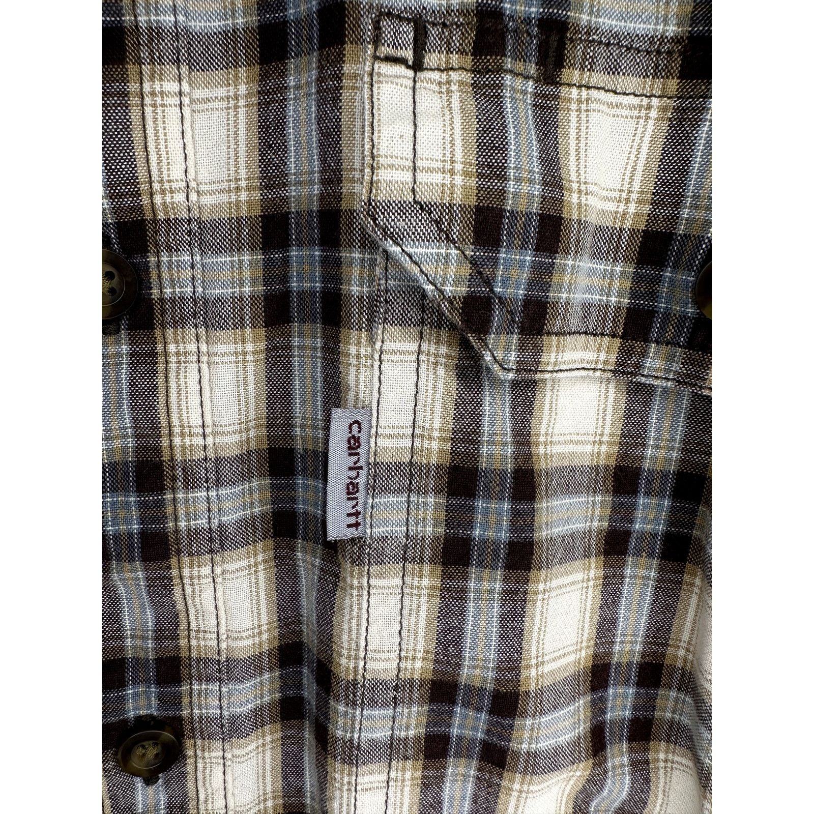 Carhartt Carhartt Plaid Relaxed Fit Button Down Work Shirt Gray M Size US M / EU 48-50 / 2 - 5 Thumbnail