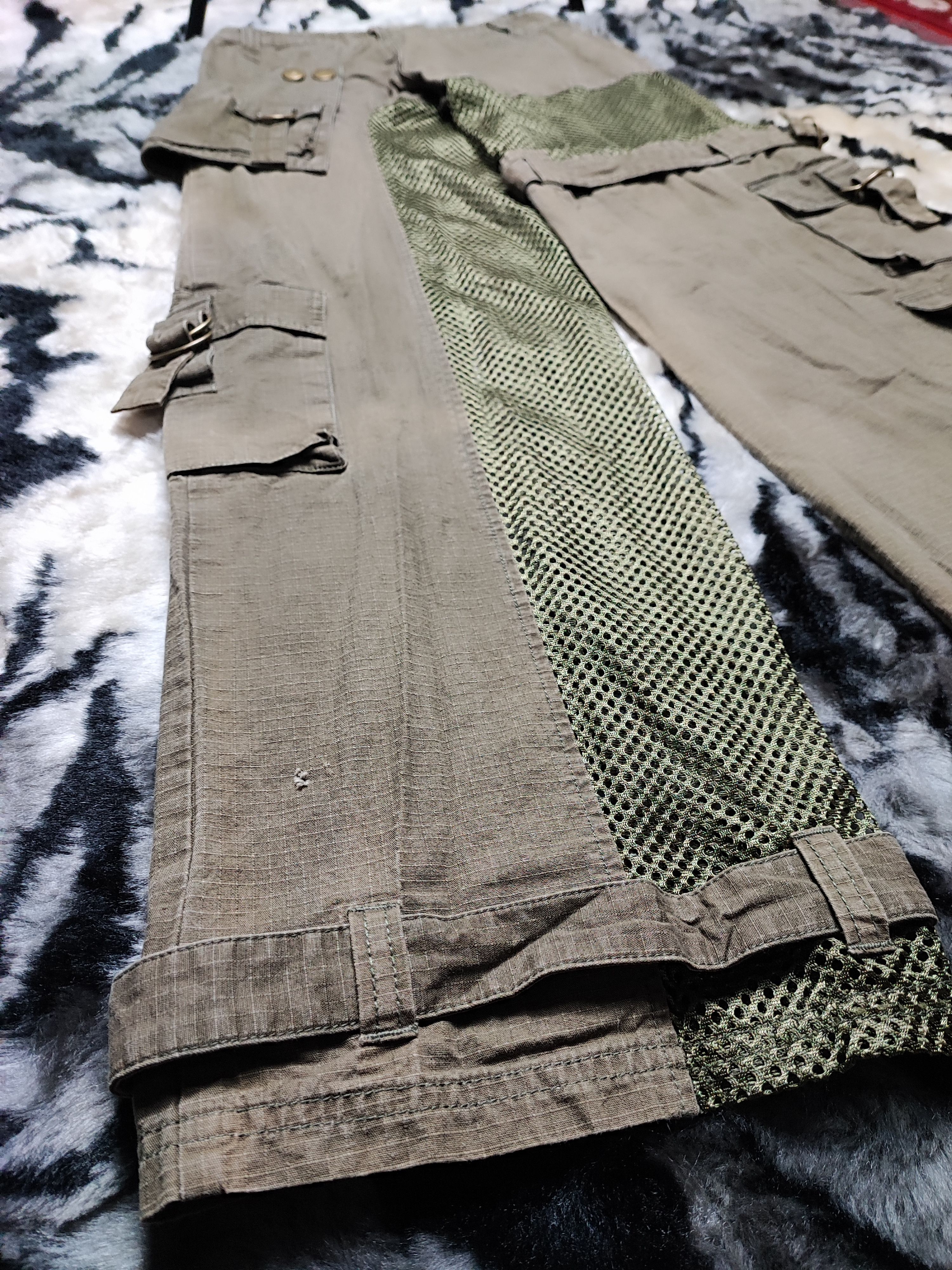 If Six Was Nine Vintage LB-03 Bondage Punk Cargo Mesh Military Pants Size US 28 / EU 44 - 18 Thumbnail