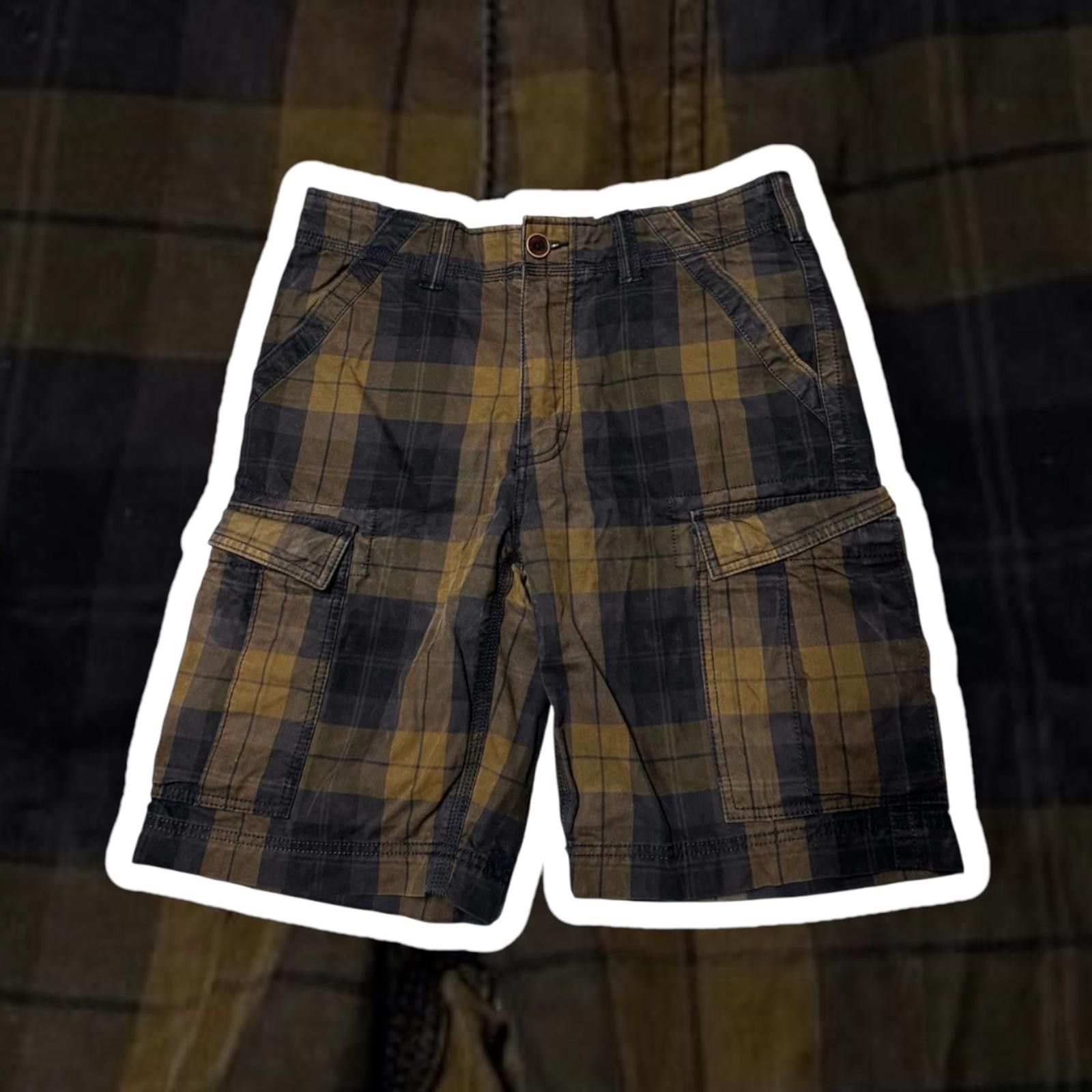 Timberland Timberland Men's Cargo Shorts - Classic Plaid Style Size US 31 - 1 Thumbnail