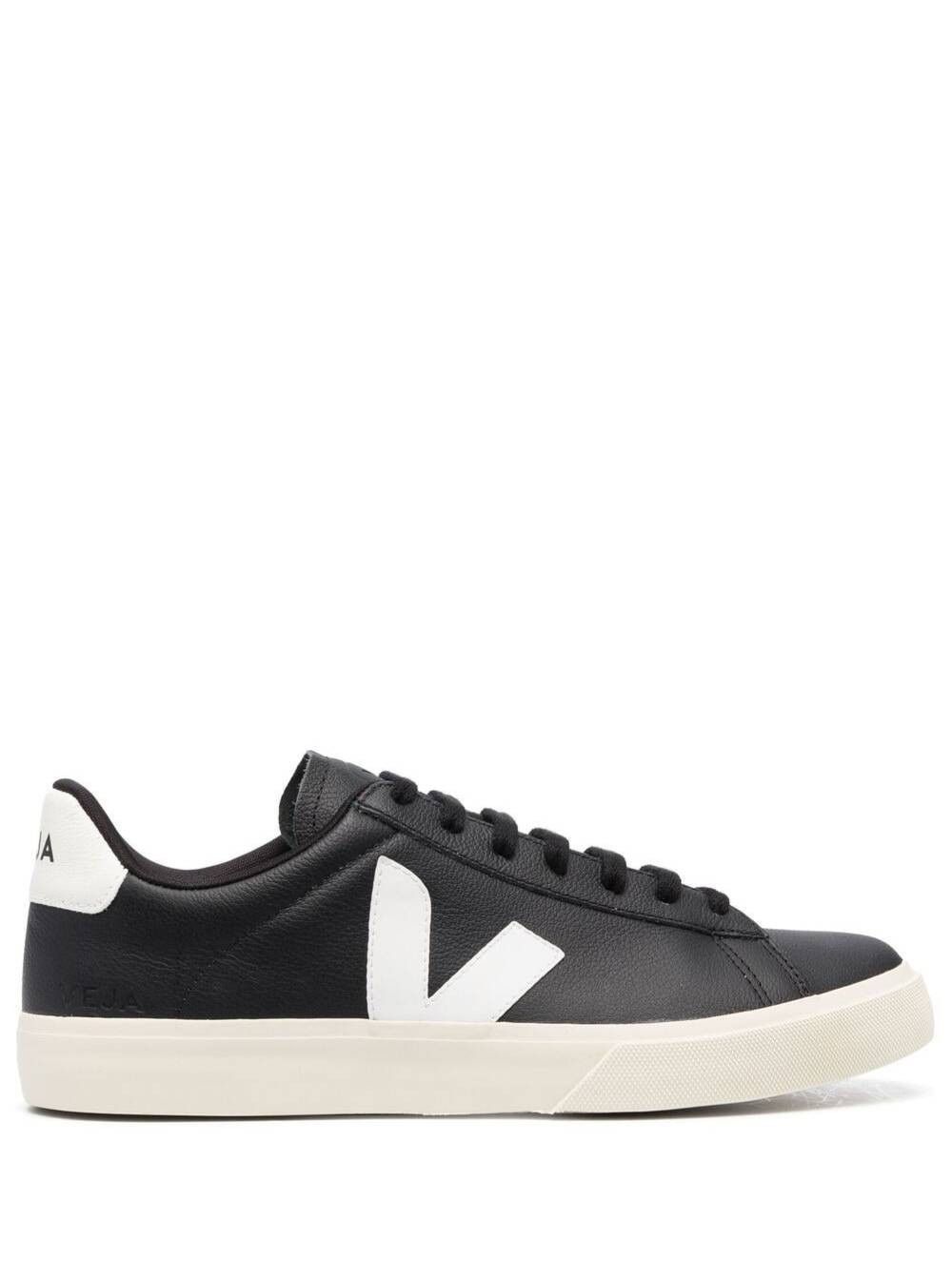 'Campo' Black and White Low Top Sneakers in Vegan Leather Unisex