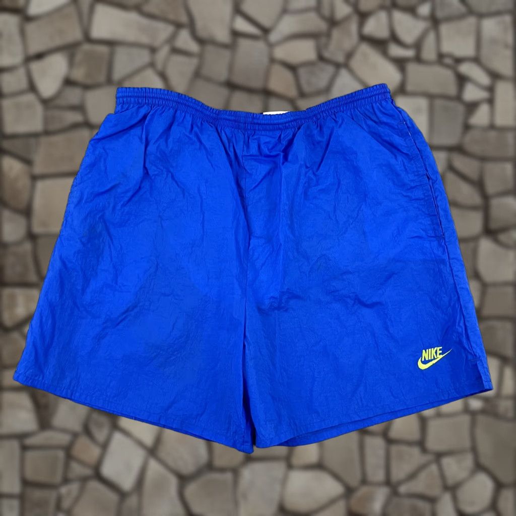 Nike NIKE Swim Trunks Men Large 5" Blue Lined Nylon Board Shorts Swoosh Beach Sports Size US 33 - 1 Thumbnail