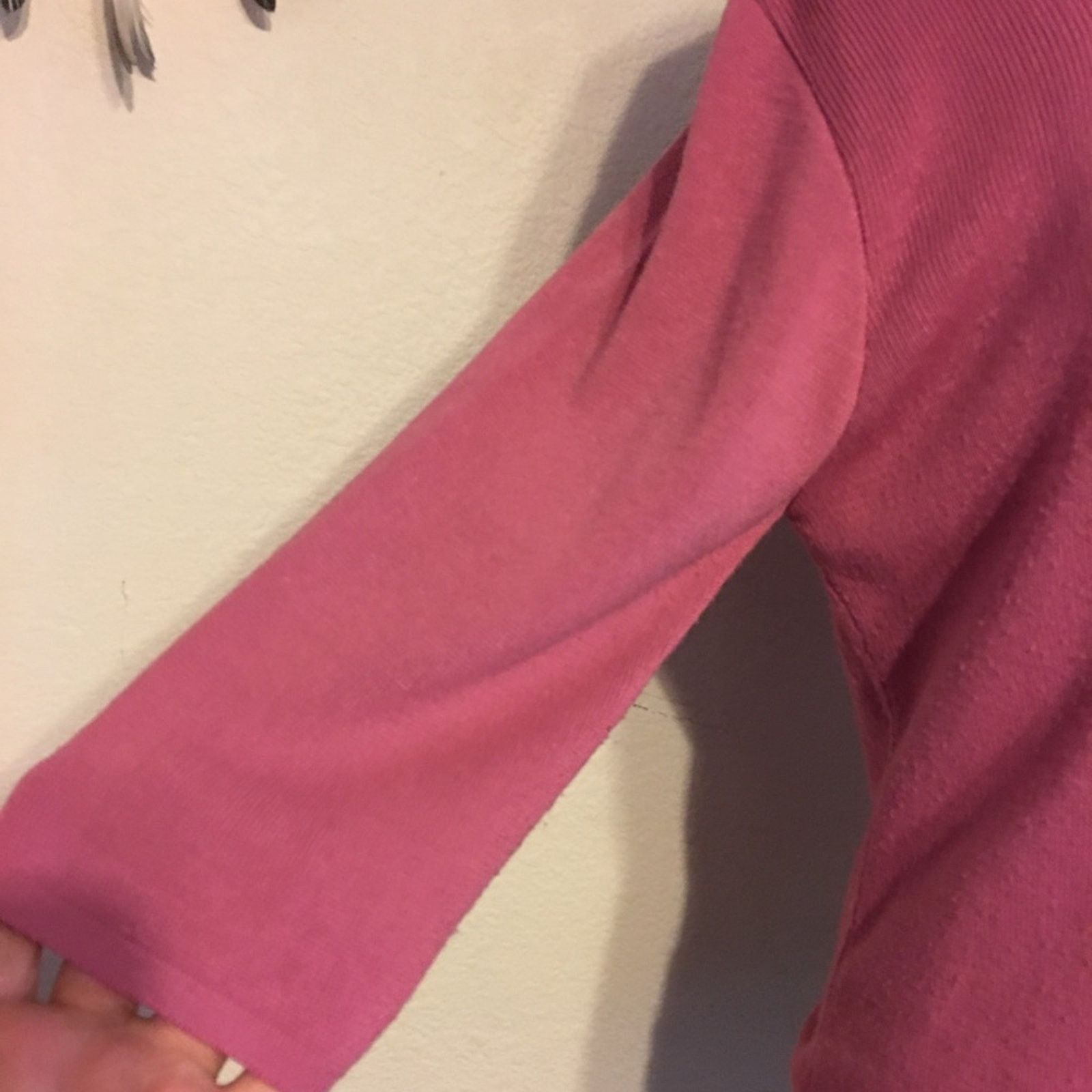 Vintage Vintage Ellemenno rose pink scoop neck sweater L Size L / US 10 / IT 46 - 3 Thumbnail