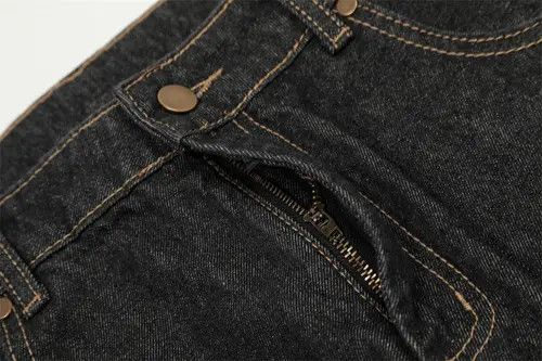 Japanese Brand × Jean Men's loose wide-leg jeans with letter embroidery pockets Size US 32 / EU 48 - 4 Thumbnail