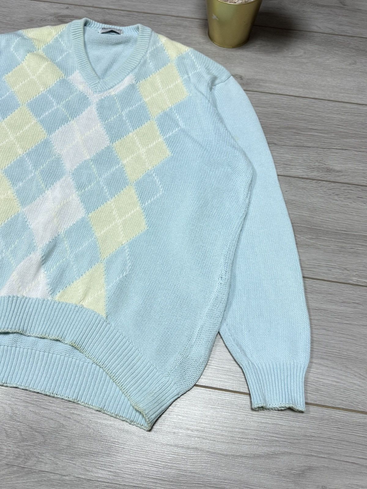 Burberry Burberry vintage knitted patterns sweater England vintage Size US XL / EU 56 / 4 - 3 Thumbnail