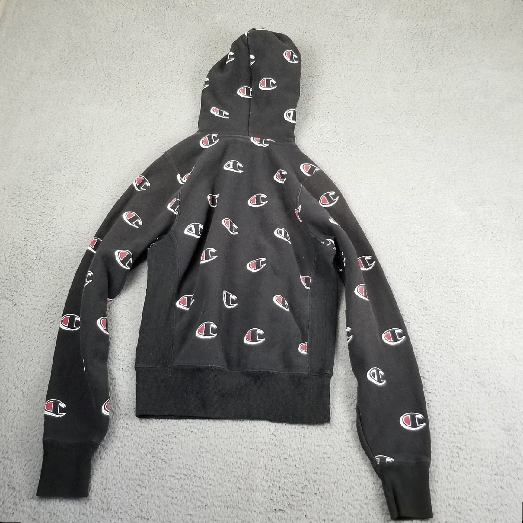Champion Vintage Champion Reverse Weave Hoodie Men XS Black Sweatshirt C Logo Sweater AOP Brand Champion Short Sleeve? Size US XS / EU 42 / 0 - 5 Thumbnail