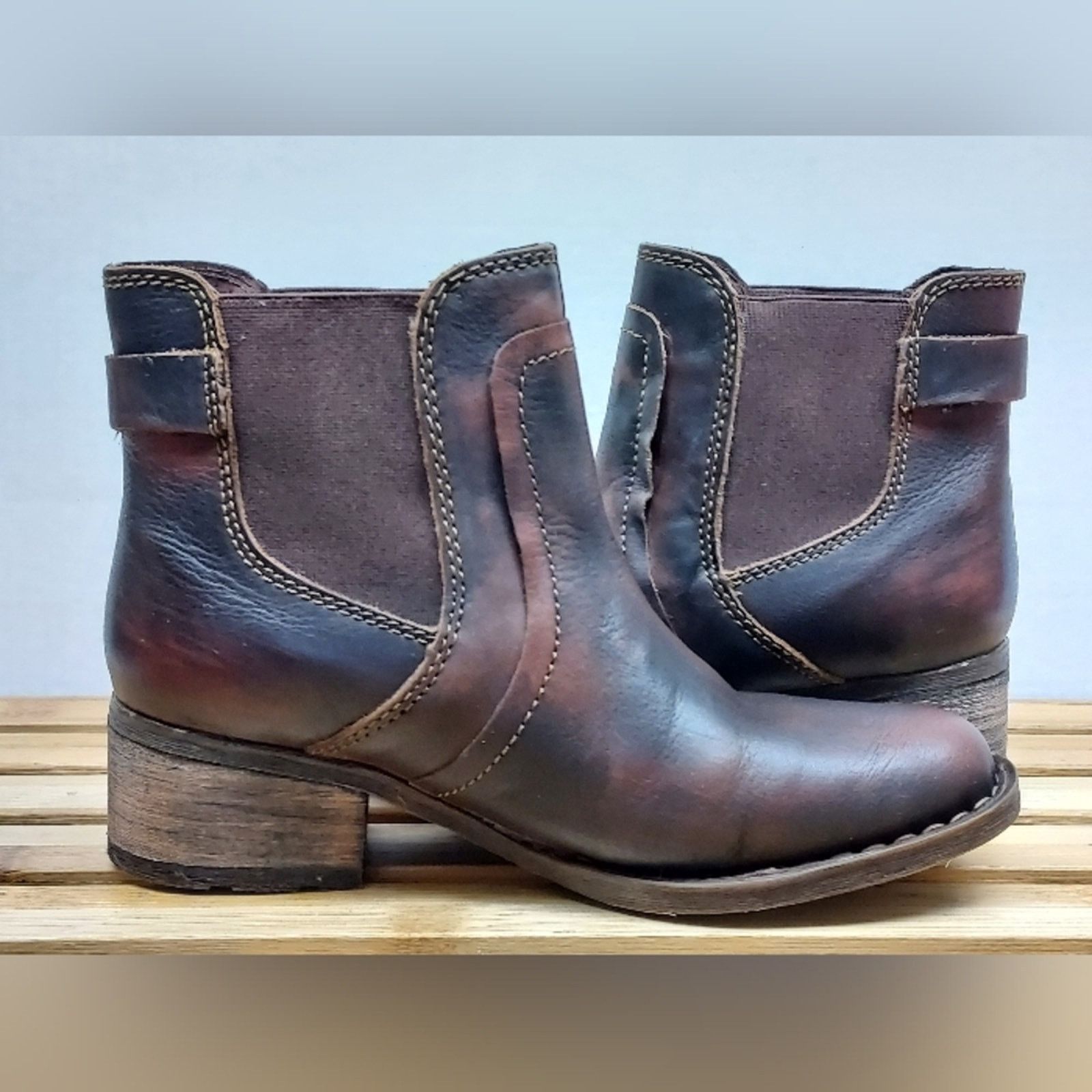 Born Born Womens Brown Mohan Leather Slip On Ankle Boots Size 6.5 Size US 6.5 / IT 36.5 - 9 Thumbnail