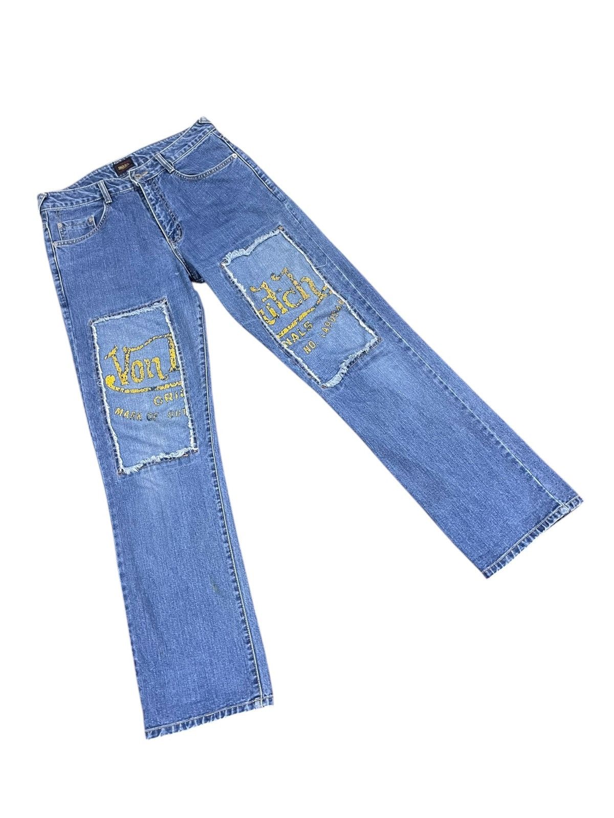 Vintage VON DUTCH VINTAGE 90s STREETWEAR DISTRESSED JEANS Size US 32 / EU 48 - 3 Thumbnail