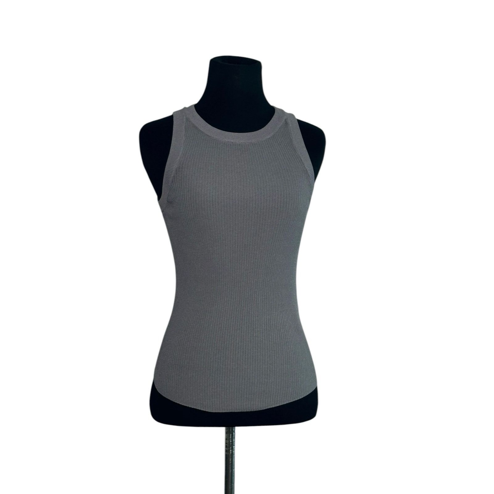 Zara Zara gray ribbed fitted knit tank top size Small Size S / US 4 / IT 40 - 9 Thumbnail