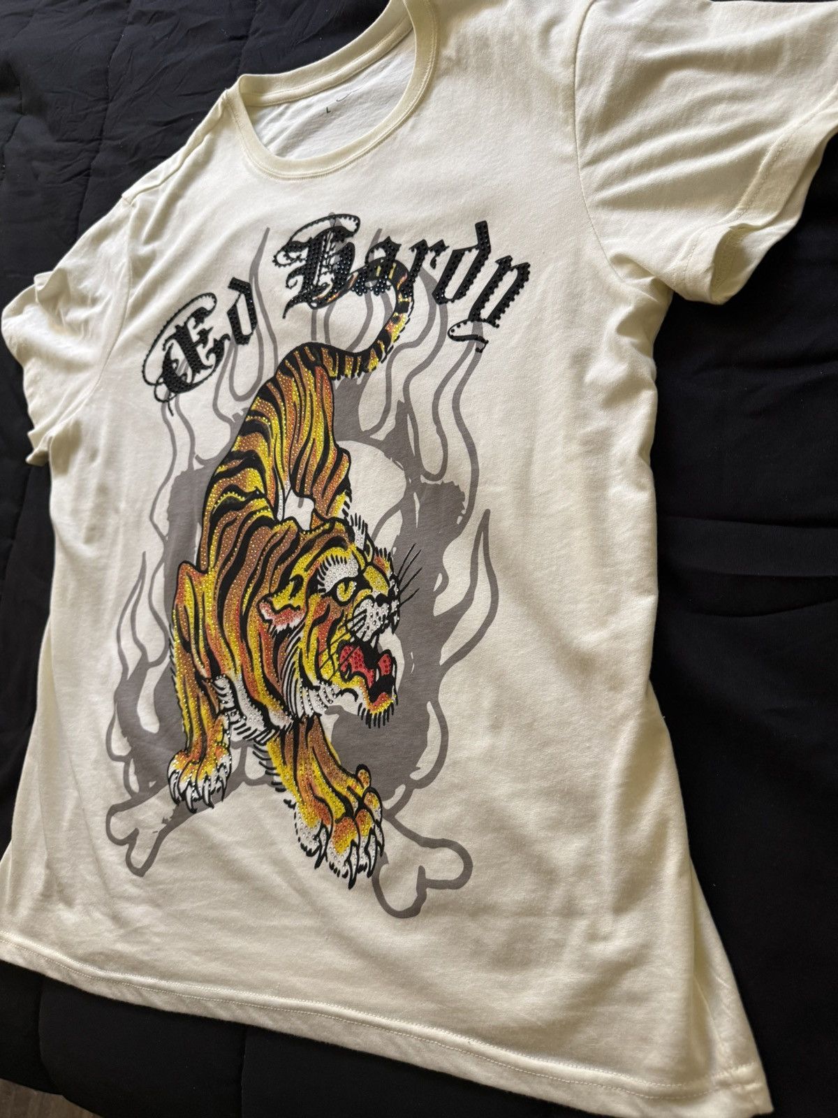 Ed Hardy Ed hardy Tiger Rhinestone tee Size US L / EU 52-54 / 3 - 4 Thumbnail