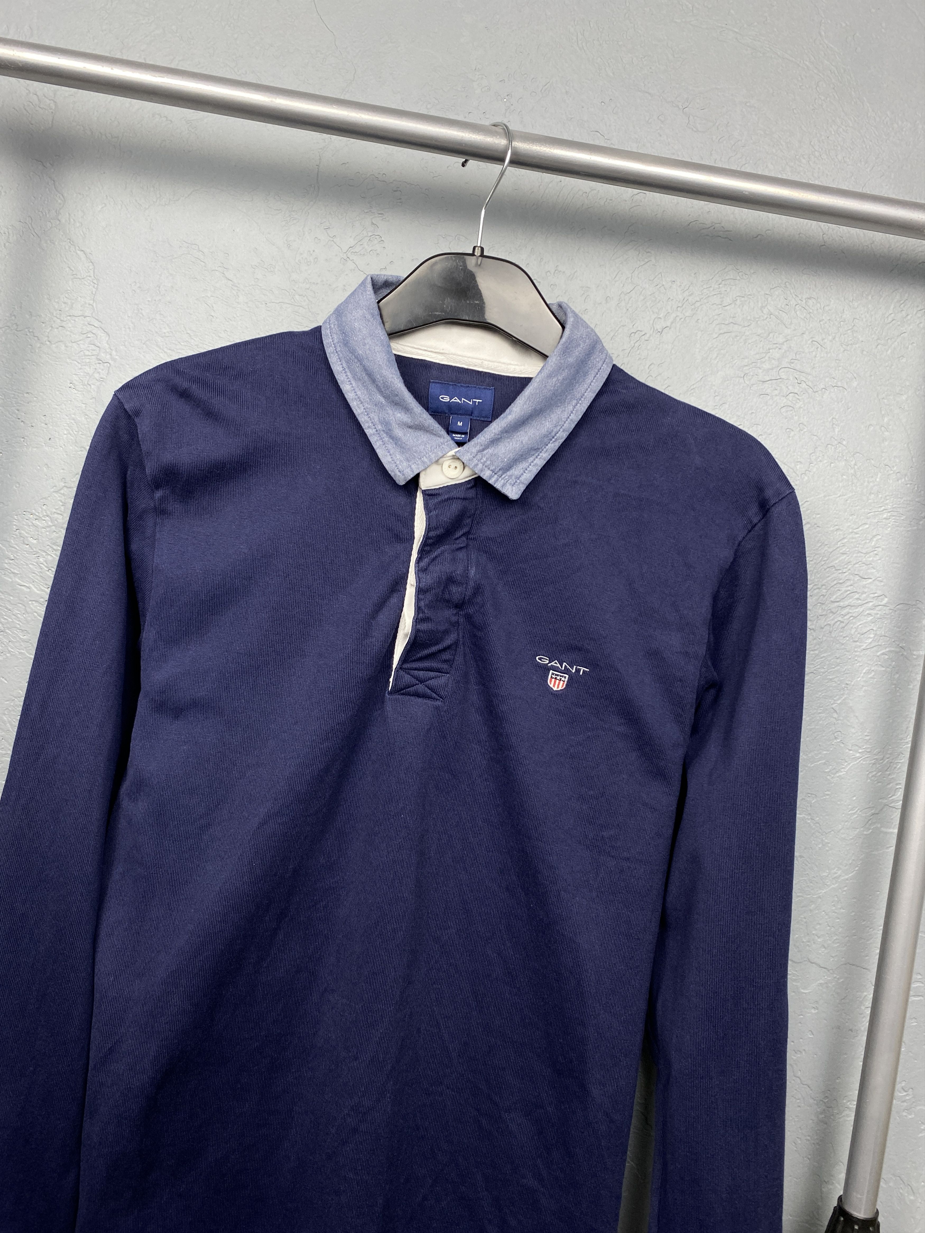 Gant × Vintage Gant Vintage Mens Rugby Long Sleeve Polo Shirt Size US M / EU 48-50 / 2 - 2 Thumbnail