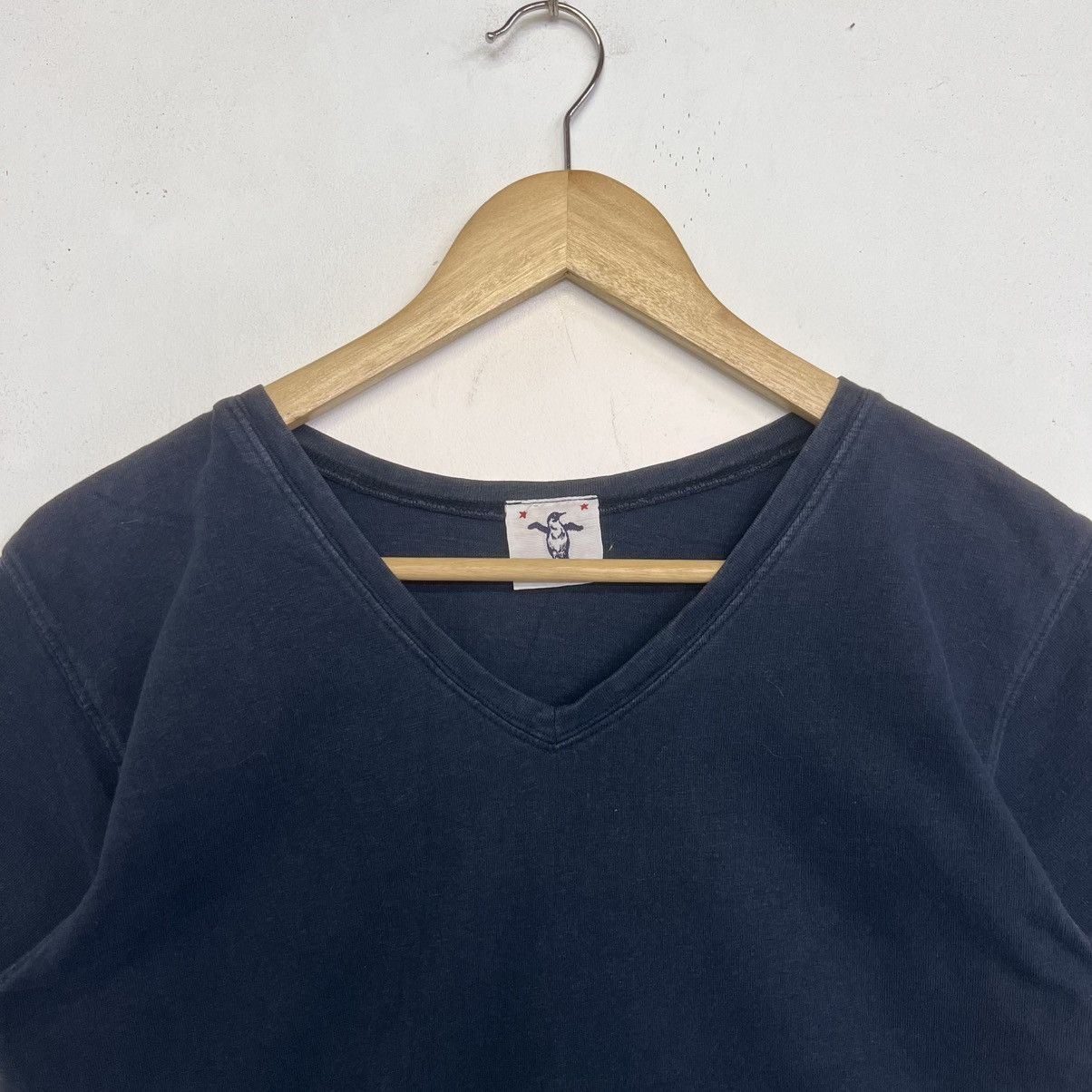 45rpm 45 RPM Japan Indigo V Neck Plain Tshirt Size US XS / EU 42 / 0 - 2 Thumbnail