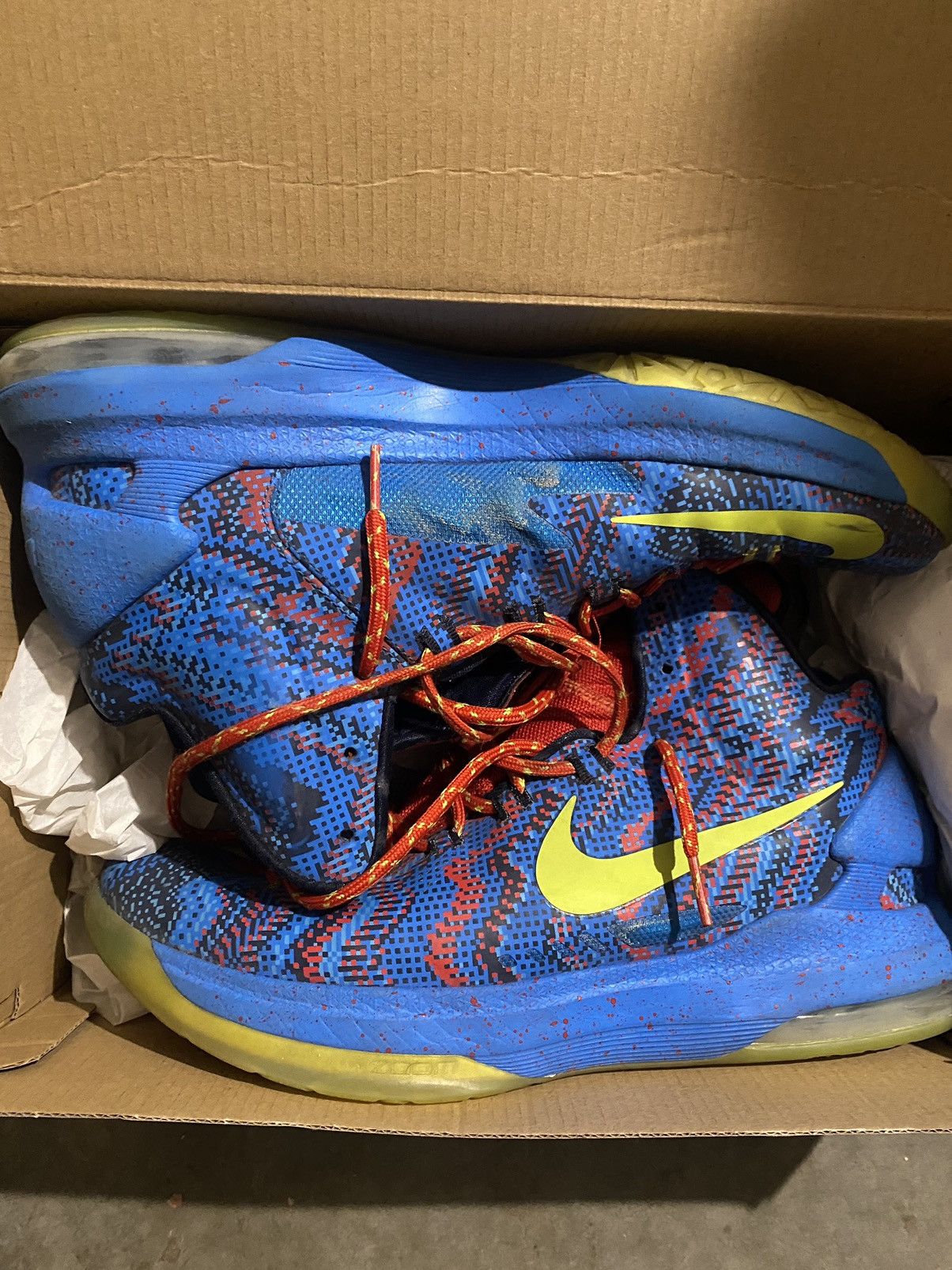 image of Kevin Durant x Nike Kd 5 Christmas Shoes in Blue, Men's (Size 10.5)