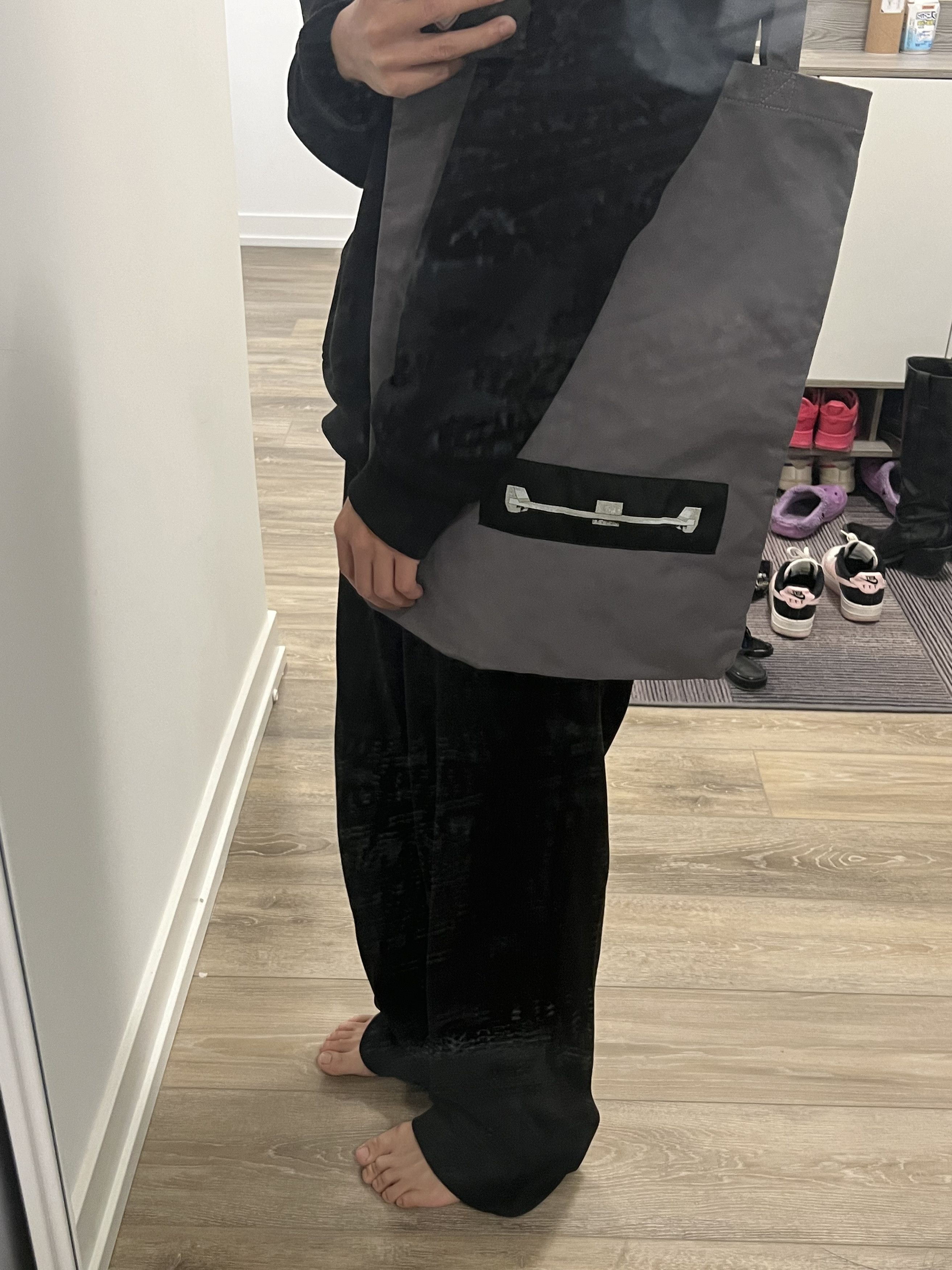 Rick Owens Drkshdw DRKSHDW Grey/Blue Medium Techno Trench Tote Size ONE SIZE - 17 Thumbnail