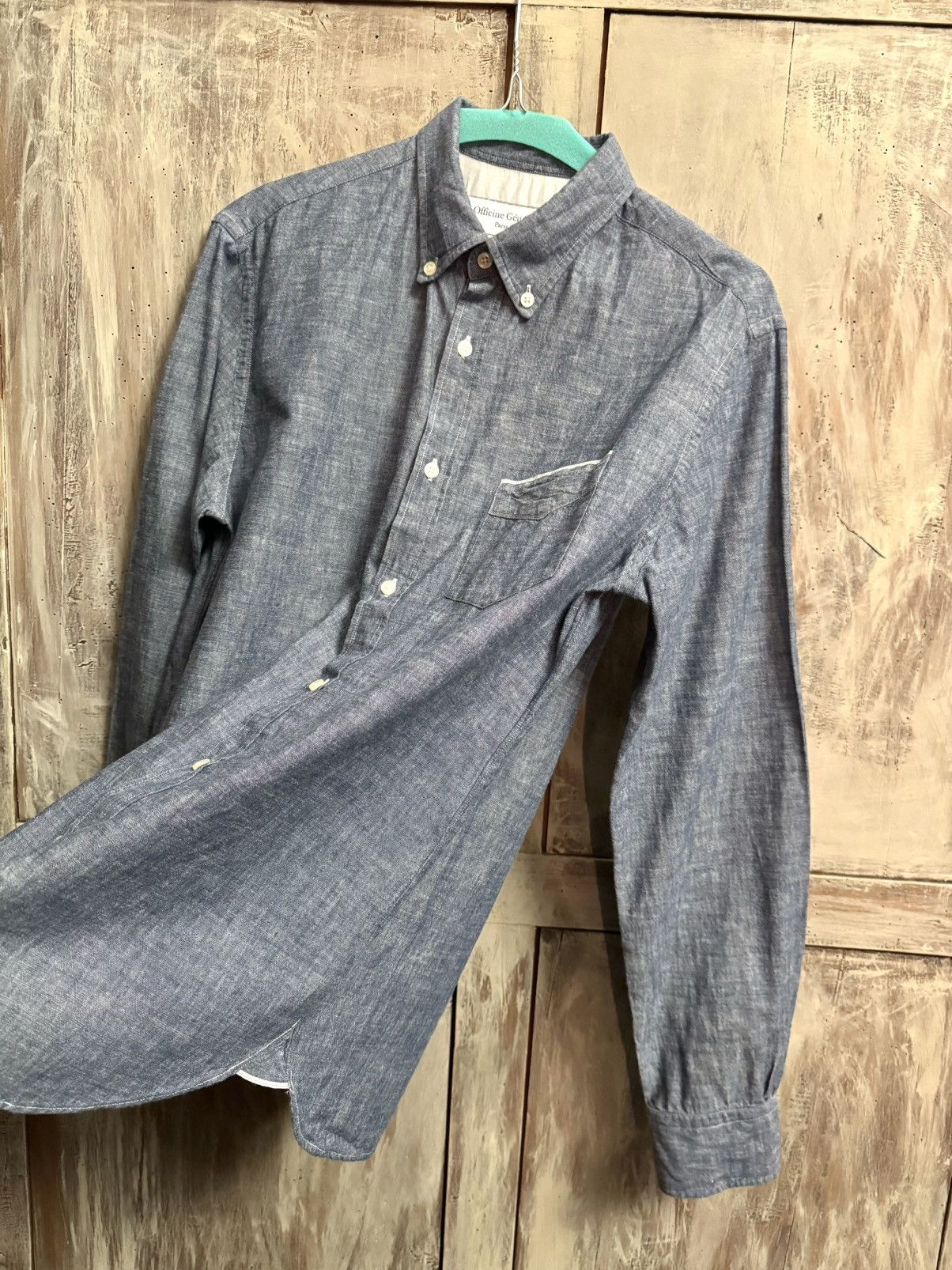 Officine Generale officine générale blue textured shirt S new Size US S / EU 44-46 / 1 - 5 Thumbnail