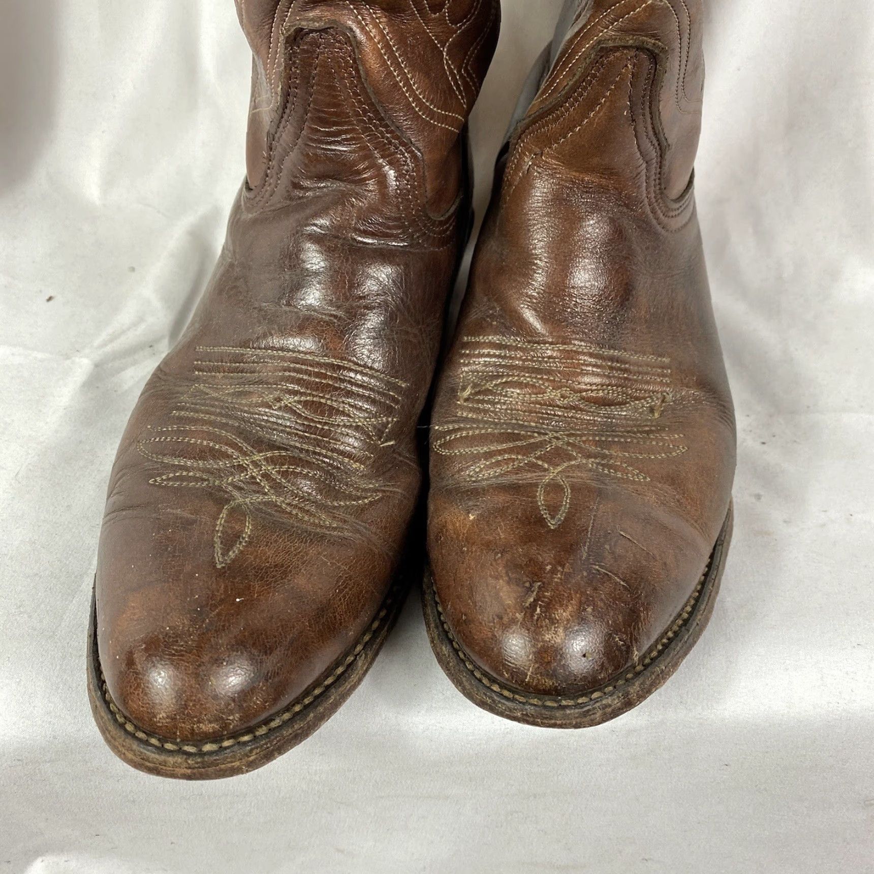Durango VINTAGE Durango Boots Leather Cowboy Boots 8.5 Mens Womens Size 8.5 Leather Cowboy Boots 90s Event Durango Boots Vintage Leather Cowboy Boots Size US 9 / EU 42 - 3 Thumbnail