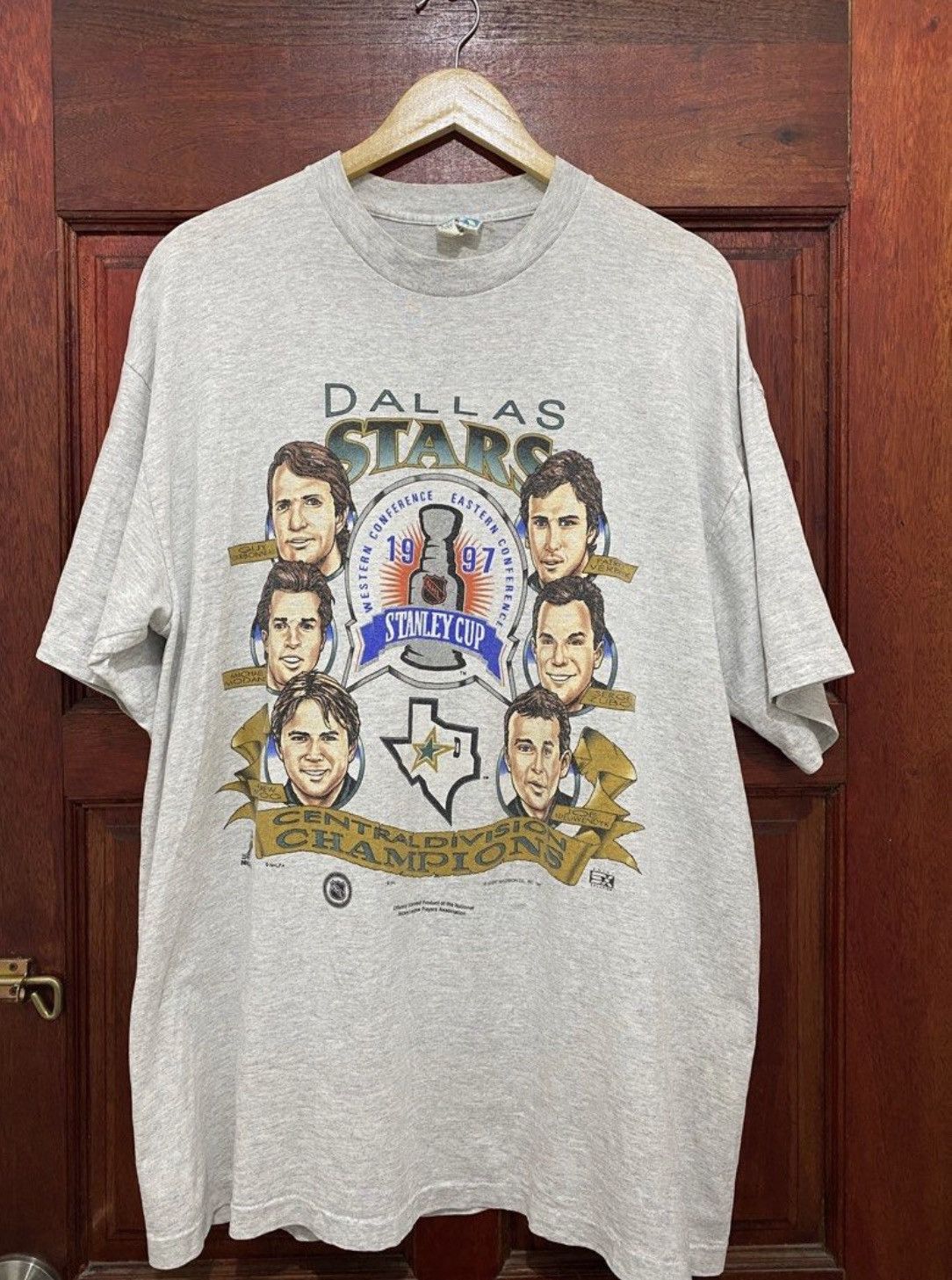 image of Made In USA x Nhl Vintage Nhl Dallas Stars Legendary Tshirt Xlarge Usa in Grey, Men's