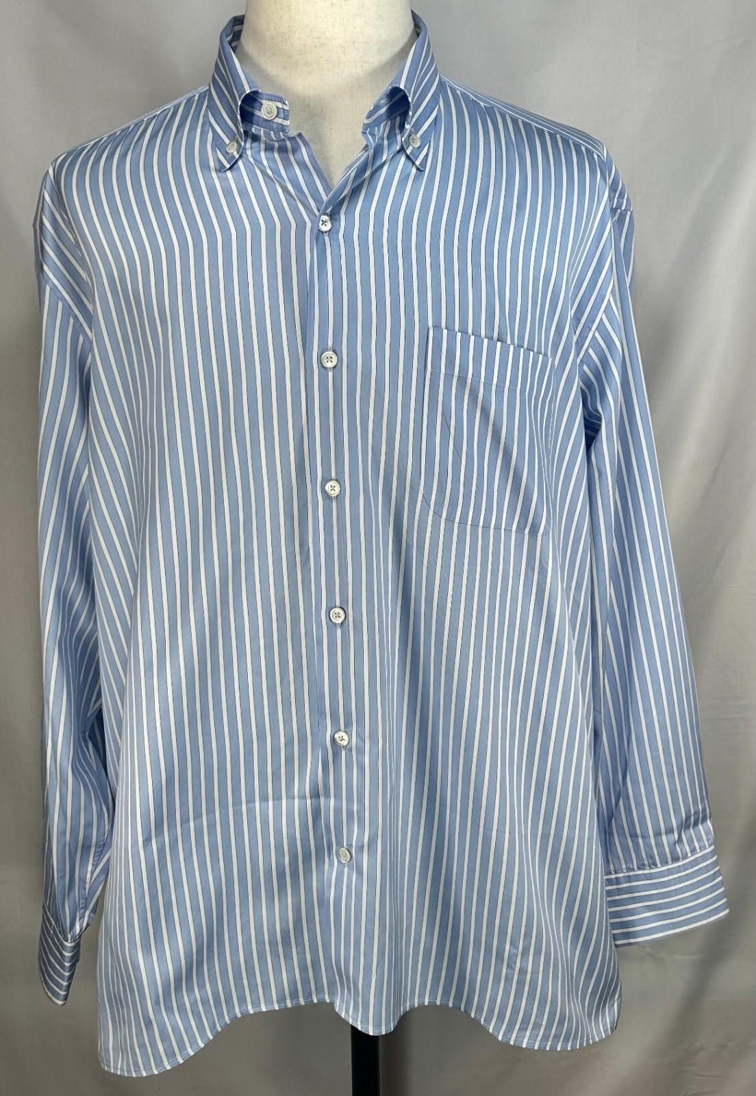 Other Solemare Maus Hoffman Cotton Striped Oxford Blue Mens 3XL Size US XXL / EU 58 / 5 - 1 Thumbnail