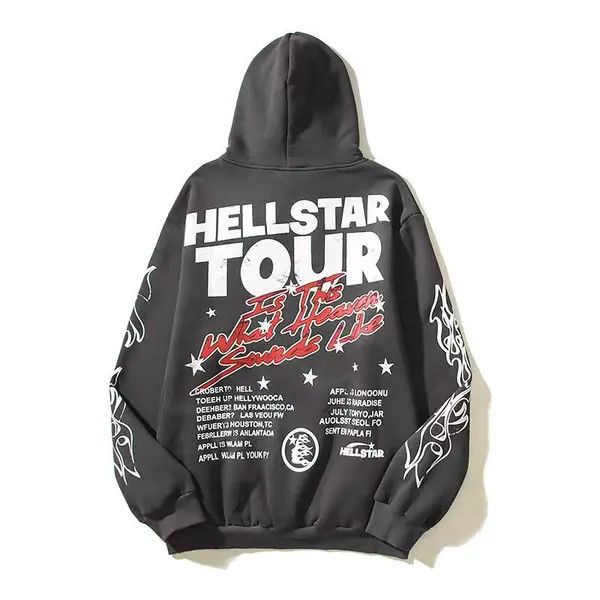 VIBE Retro Street Hip Hop Creative Letter Print Hooded Sweatshirt Size US L / EU 52-54 / 3 - 6 Thumbnail