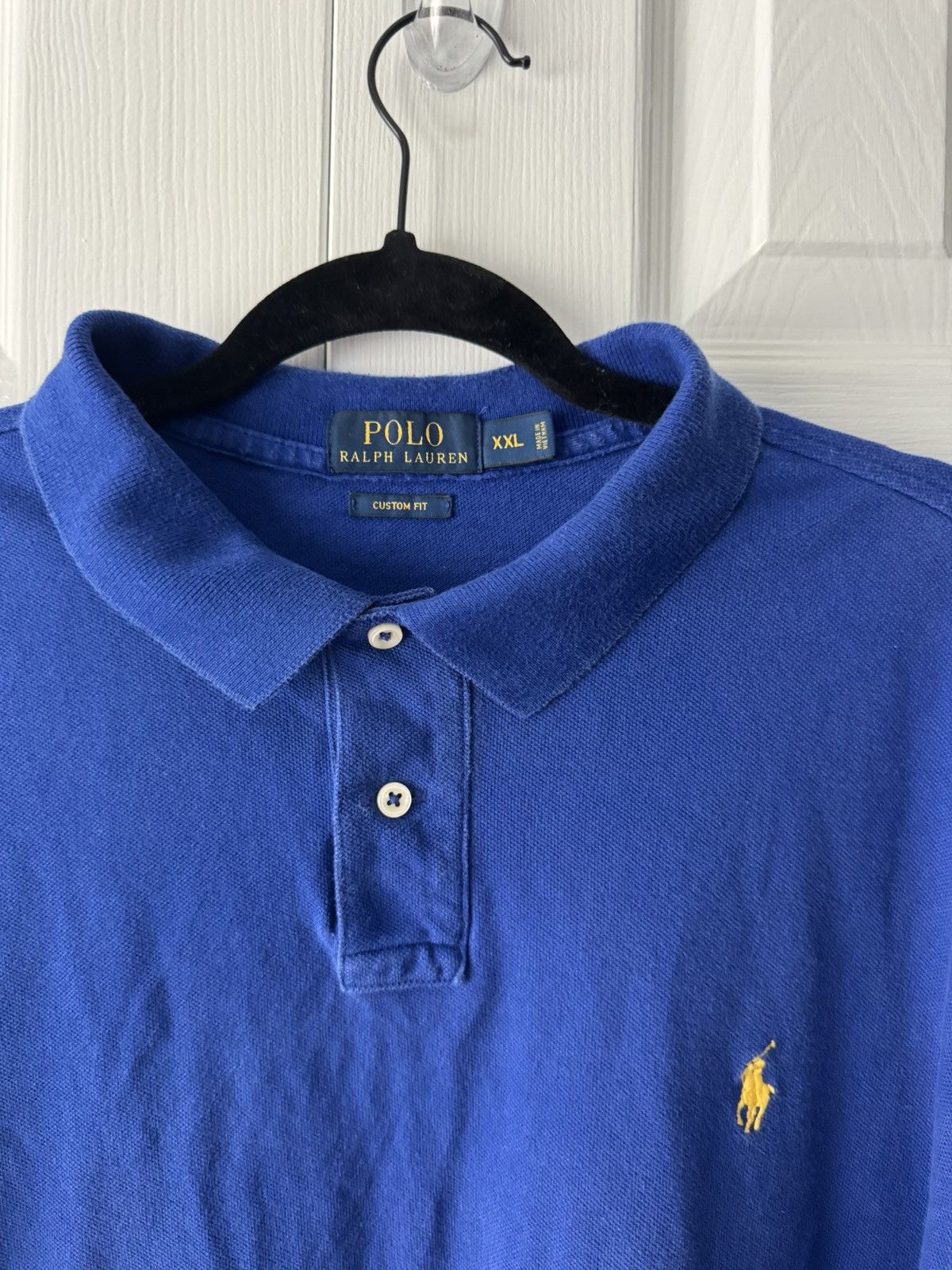 Polo Ralph Lauren Polo by Ralph Lauren Men's Blue Polo Shirt Yellow Pony Logo Size US XXL / EU 58 / 5 - 2 Thumbnail