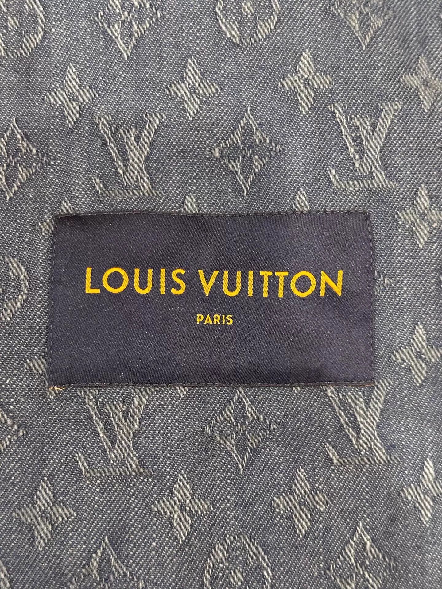 Louis Vuitton Blue Denim Jacket with Pattern - Size M Size US M / EU 48-50 / 2 - 6 Thumbnail