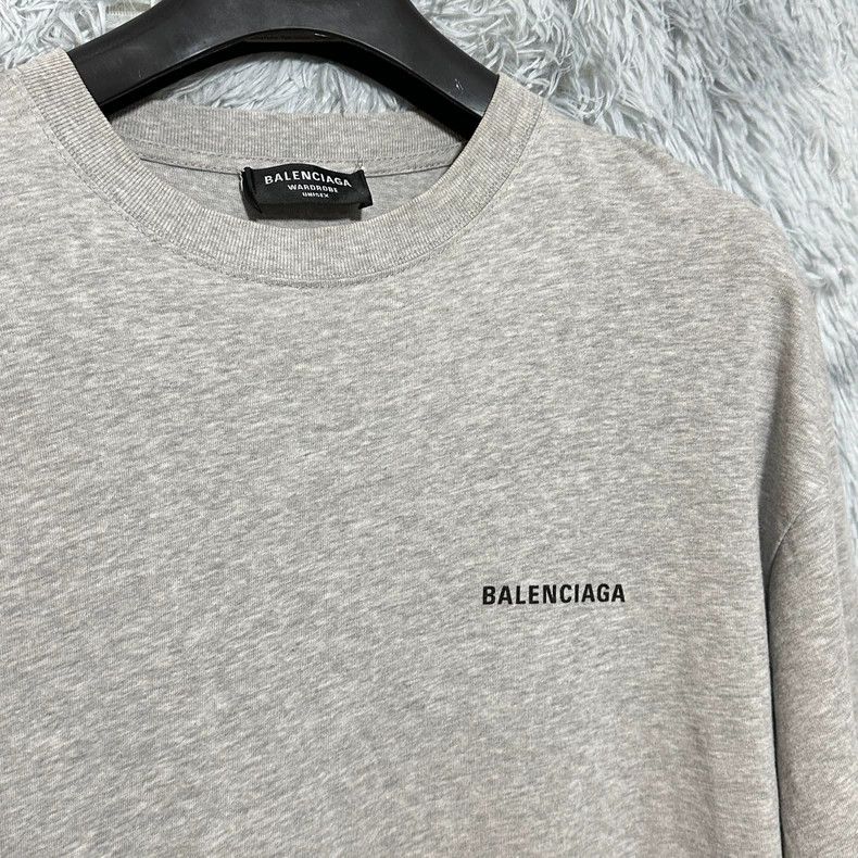 Balenciaga Balenciaga Front and rear Logo short sleeve T-shirt gray Size US M / EU 48-50 / 2 - 3 Thumbnail
