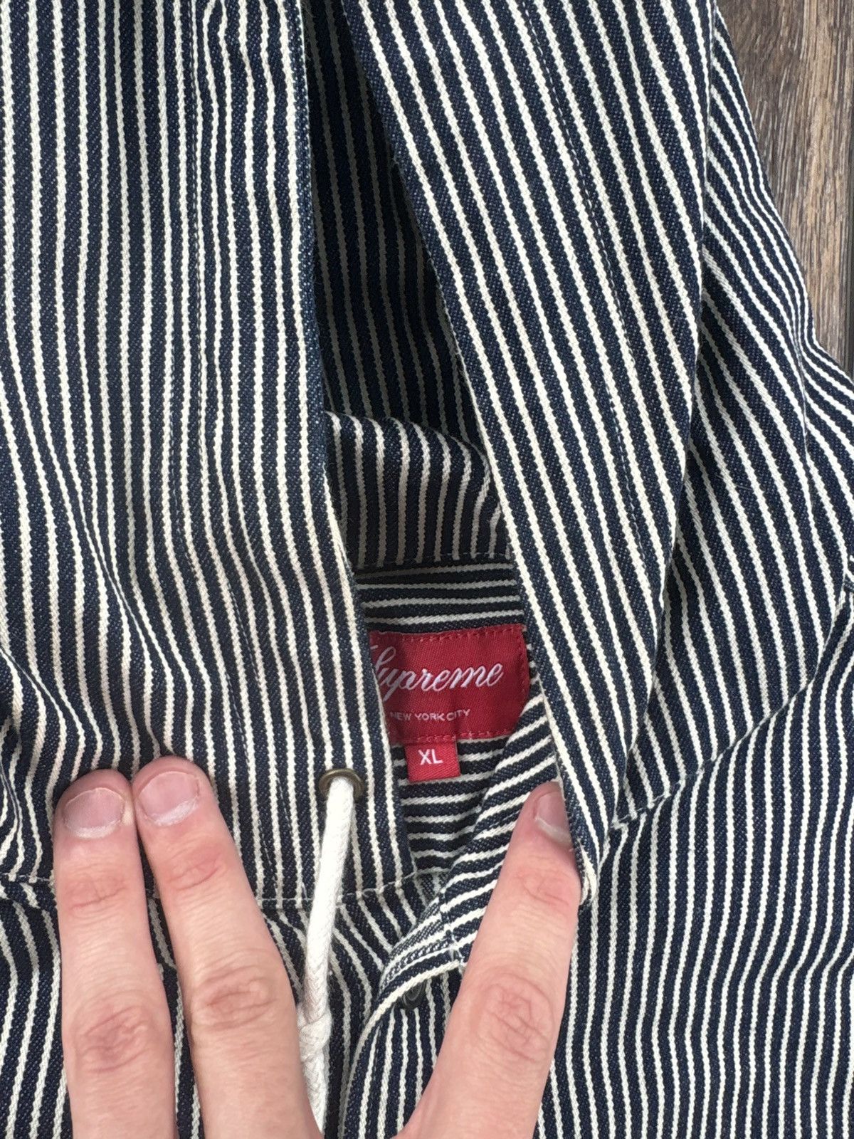 Supreme Supreme Stripe Button Hoodie Size US XL / EU 56 / 4 - 4 Thumbnail