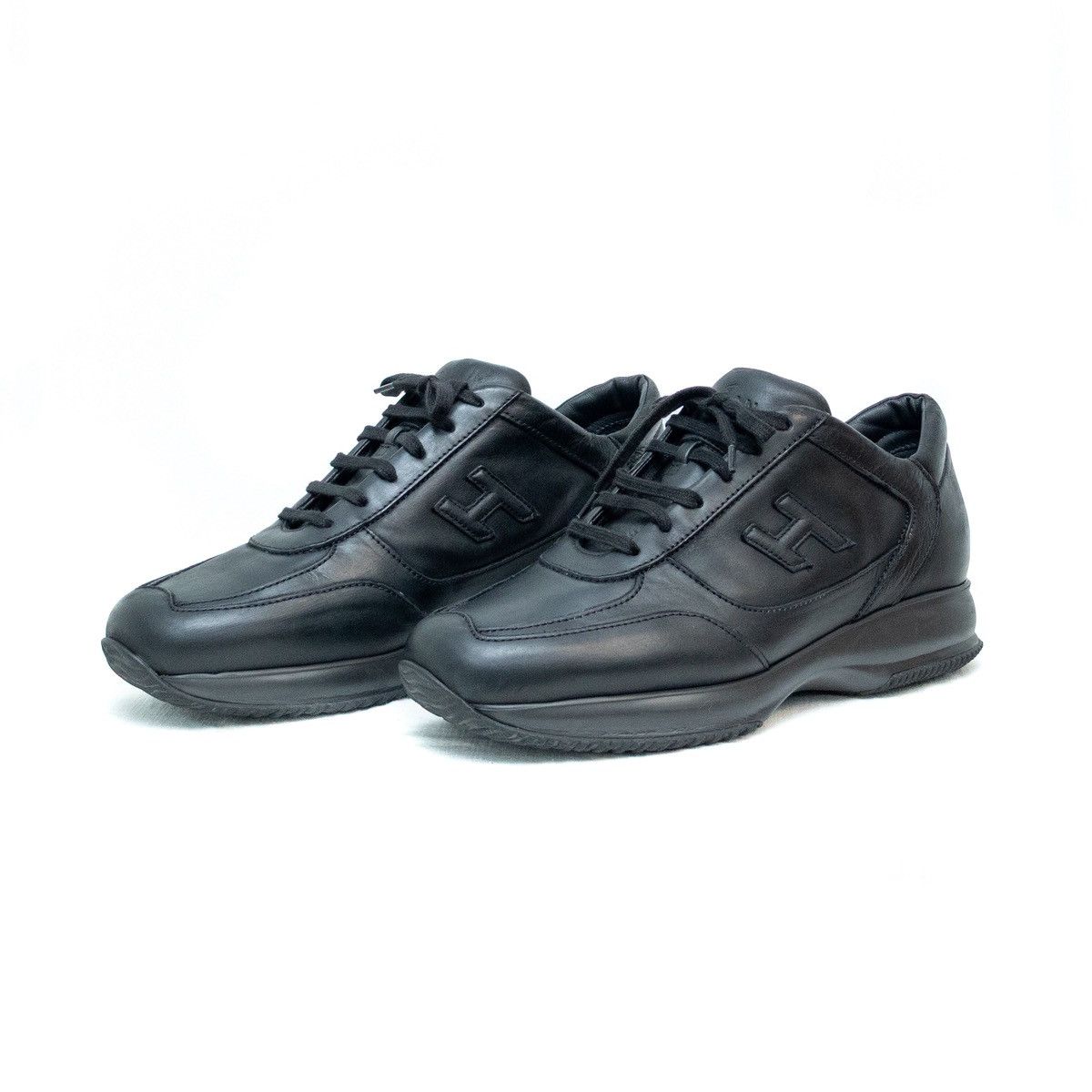 Hogan Hogan Interactive Men’s Black Leather Sneakers – Size US 10 Size US 10 / EU 43 - 7 Thumbnail