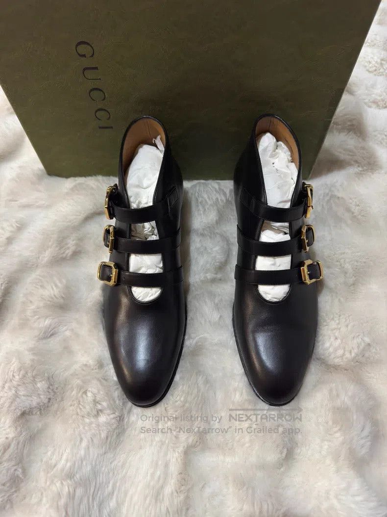 Gucci Guicci Gold Buckle Men's Shoes Size US 10 / EU 43 - 6 Thumbnail