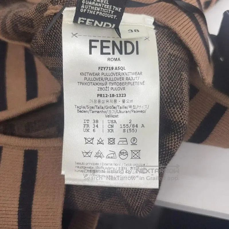 Fendi Fendi Brown Wool Knit Sweater for Women . Size S / US 4 / IT 40 - 4 Thumbnail