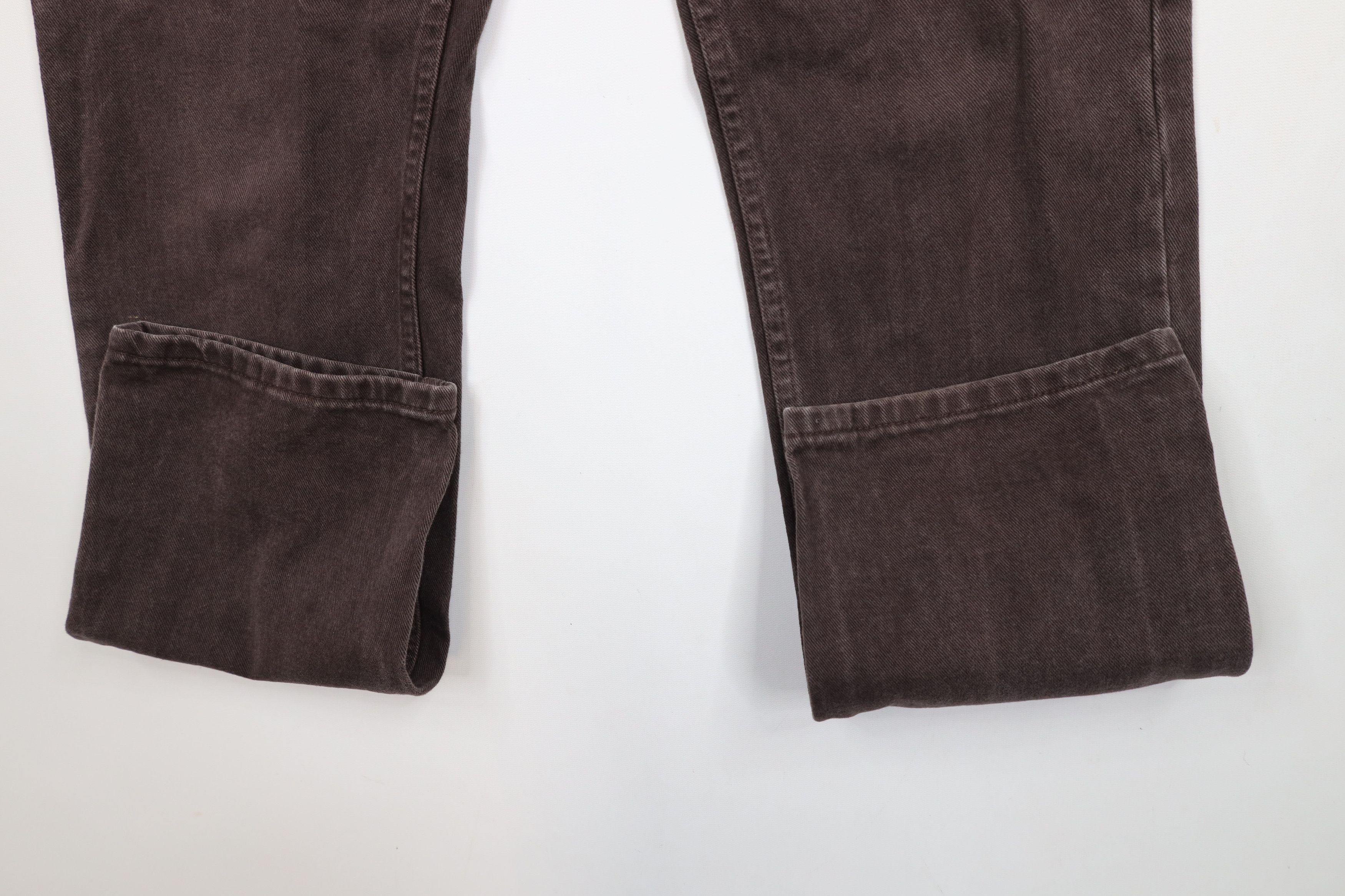 Lee × Vintage Vintage 90s Lee Straight Leg Denim Jeans Brown Cotton Size US 32 / EU 48 - 6 Thumbnail