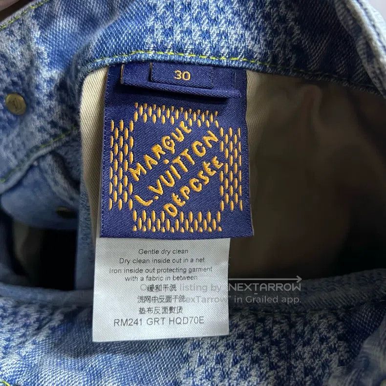 Louis Vuitton Louis Vuitton Blue plaid printed button mid-rise straight Size US 30 / EU 46 - 3 Thumbnail
