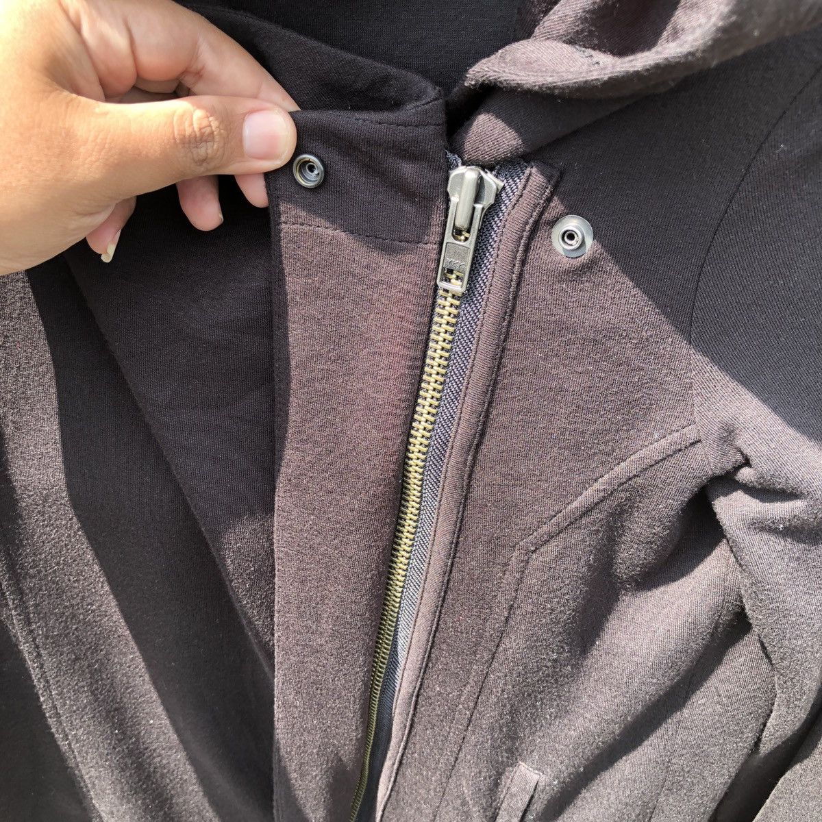 Helmut Lang × If Six Was Nine HELMUT LANG ASYMETRYCAL HOODIE BLACK Size M / US 6-8 / IT 42-44 - 4 Thumbnail