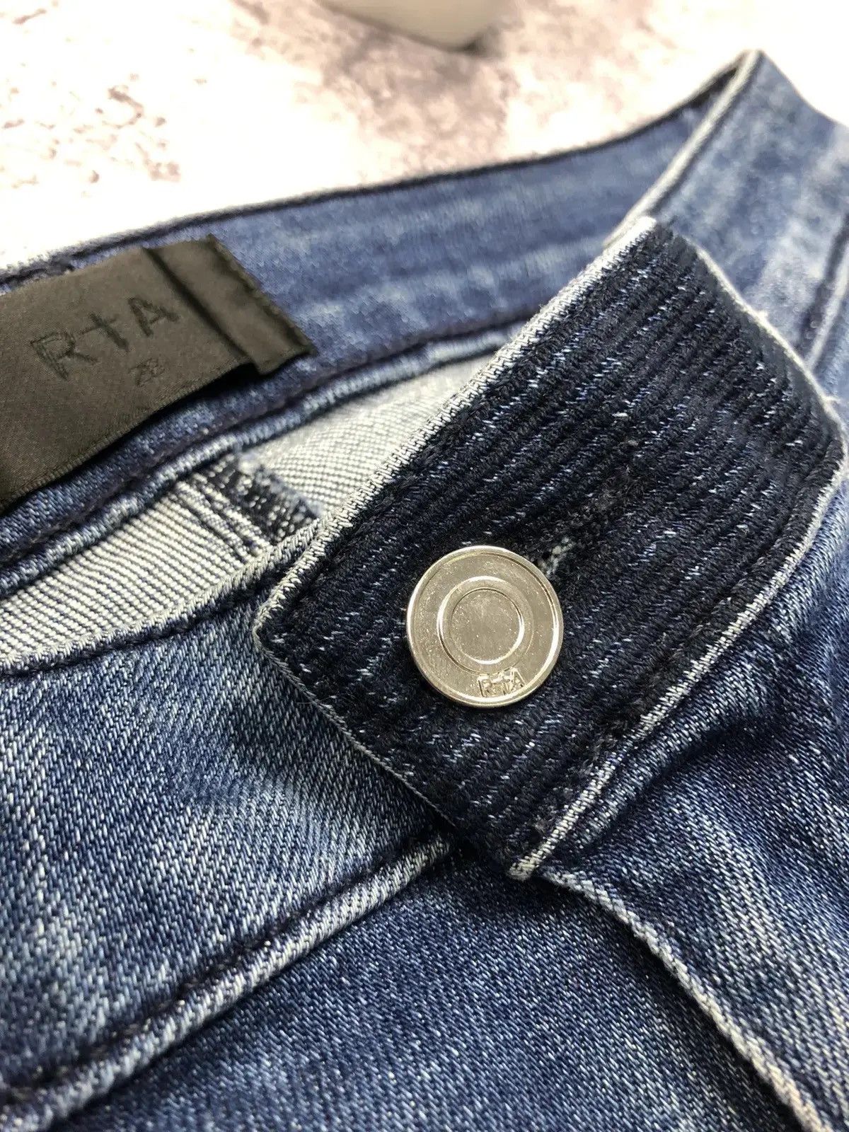 Rta RTA Very Rare Blue Flared Jeans Avantgarde Hype Streetwear Size 28" / US 6 / IT 42 - 7 Thumbnail