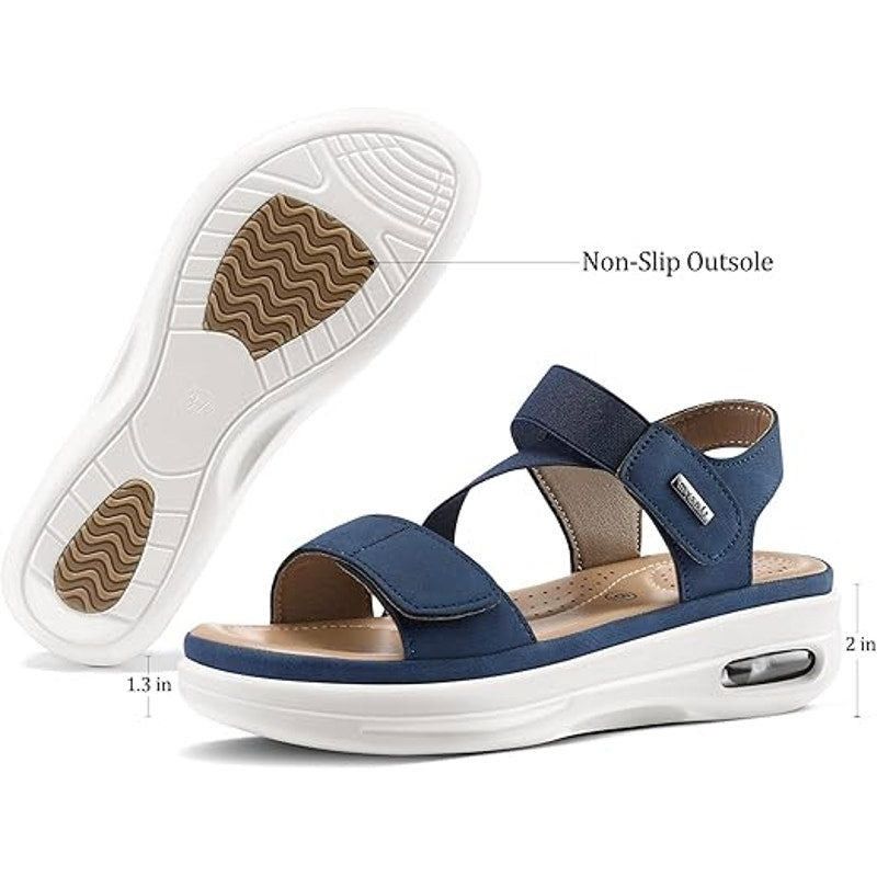 Other Mysoft Women's Navy Open Toe 2" Platform Sandals, Size 9.5 Size US 9.5 / IT 39.5 - 3 Thumbnail