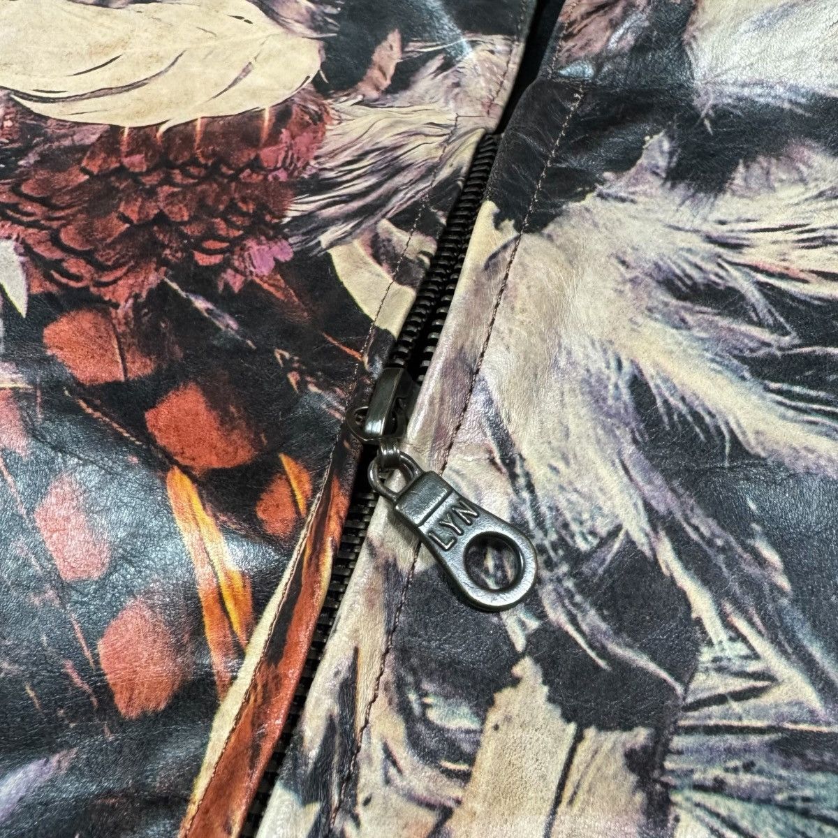 Other Mira Flores Feather Multicolor Leather Jacket Women's Small Size S / US 4 / IT 40 - 3 Thumbnail