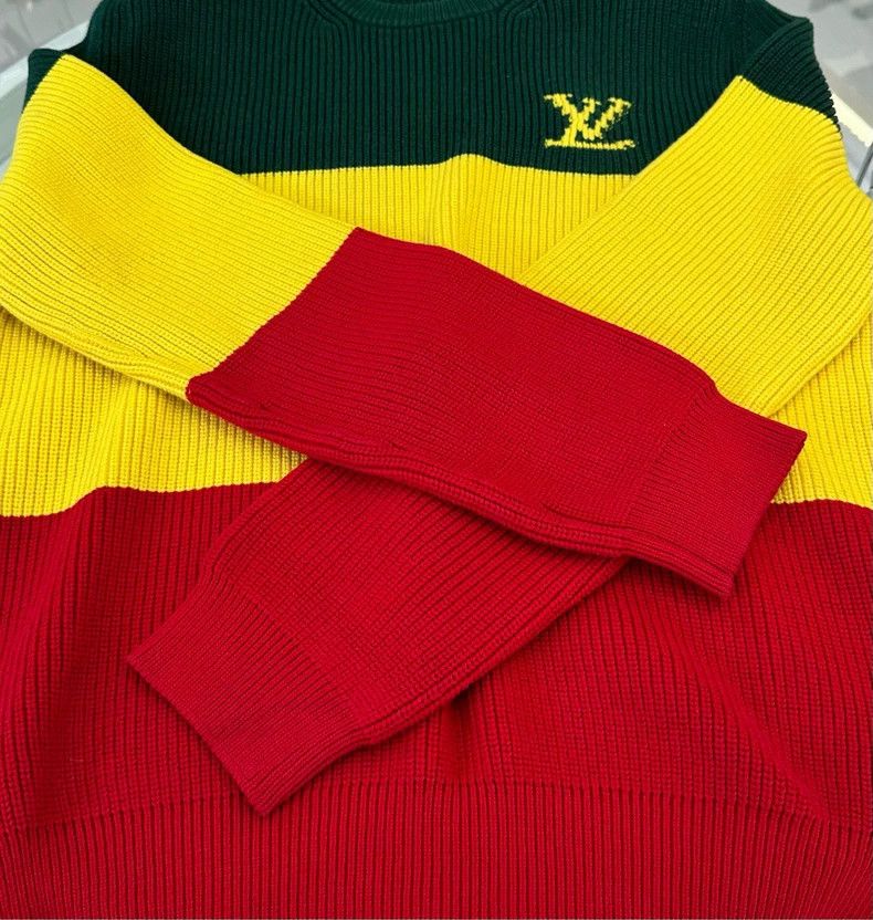 Louis Vuitton Louis Vuitton Knitted traffic light color-block logo sweate Size US L / EU 52-54 / 3 - 5 Thumbnail