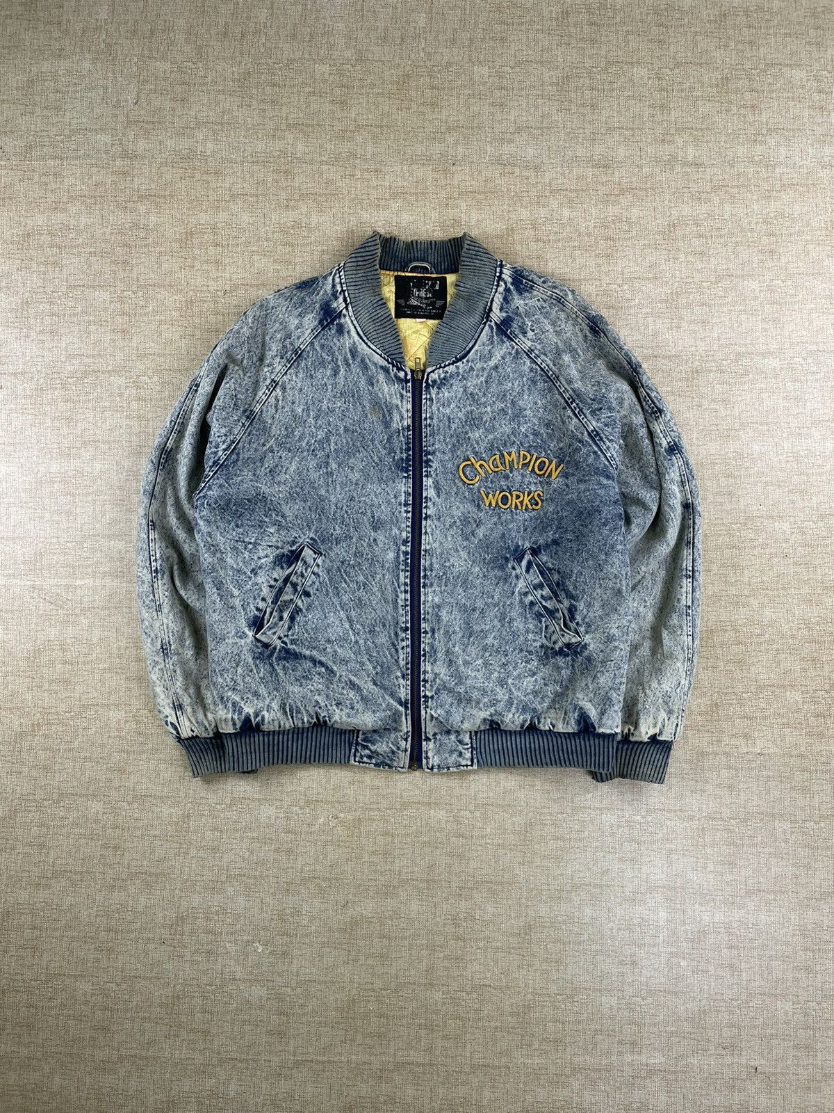 Hysteric Glamour × If Six Was Nine × Vintage Vintage 70s/80s Champion Works Acid Wash Bomber Jacket Size US L / EU 52-54 / 3 - 2 Thumbnail