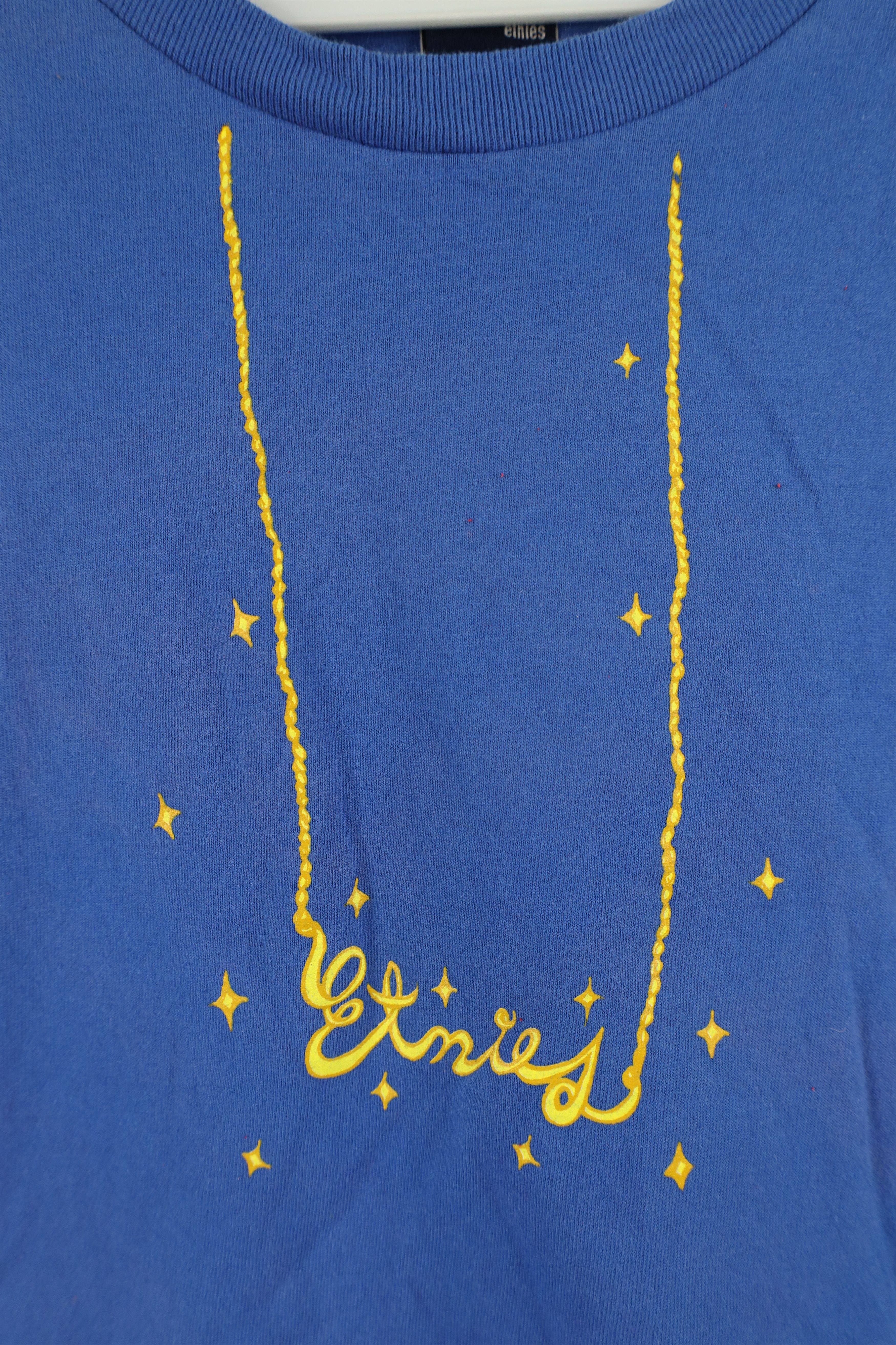 Etnies × Vintage Vintage 90s Etnies Skateboard Chain T-Shirt Blue Cotton Size L / US 10 / IT 46 - 4 Thumbnail