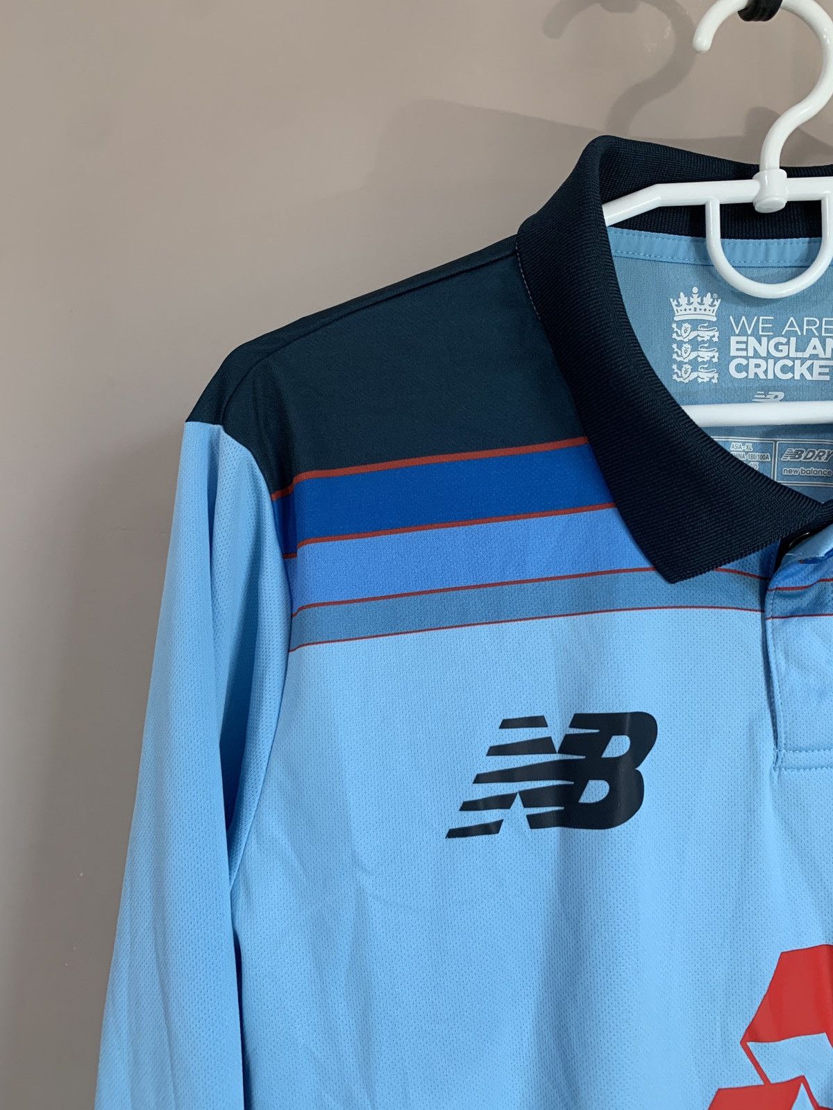 New Balance England 2019 World Cup Cricket Shirt New Balance Jersey Sz L Size US L / EU 52-54 / 3 - 3 Thumbnail