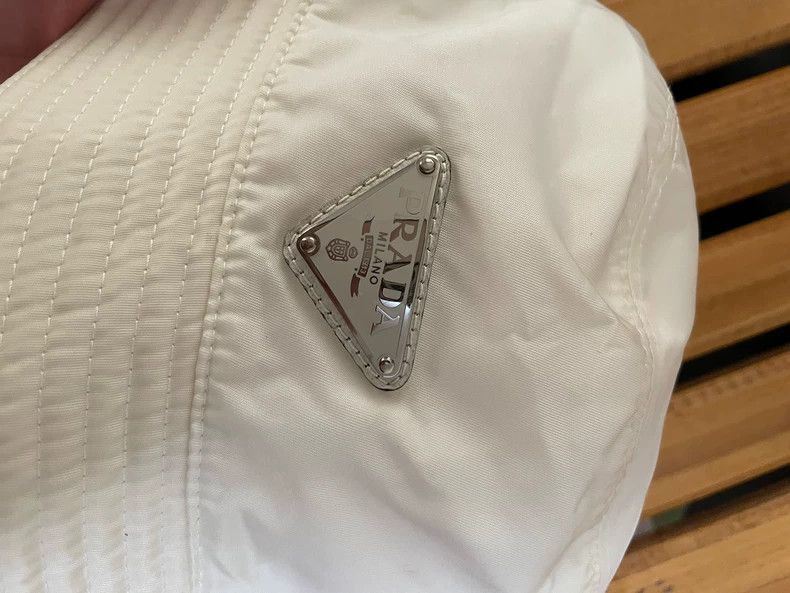 Prada Prada White Fisherman Hat, XL Size-2506 Size ONE SIZE - 3 Thumbnail