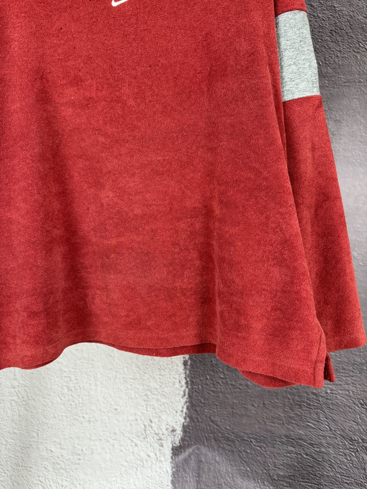 Nike Nike vintage y2k fleece double swoosh distressed sweatshirt Size US L / EU 52-54 / 3 - 7 Thumbnail